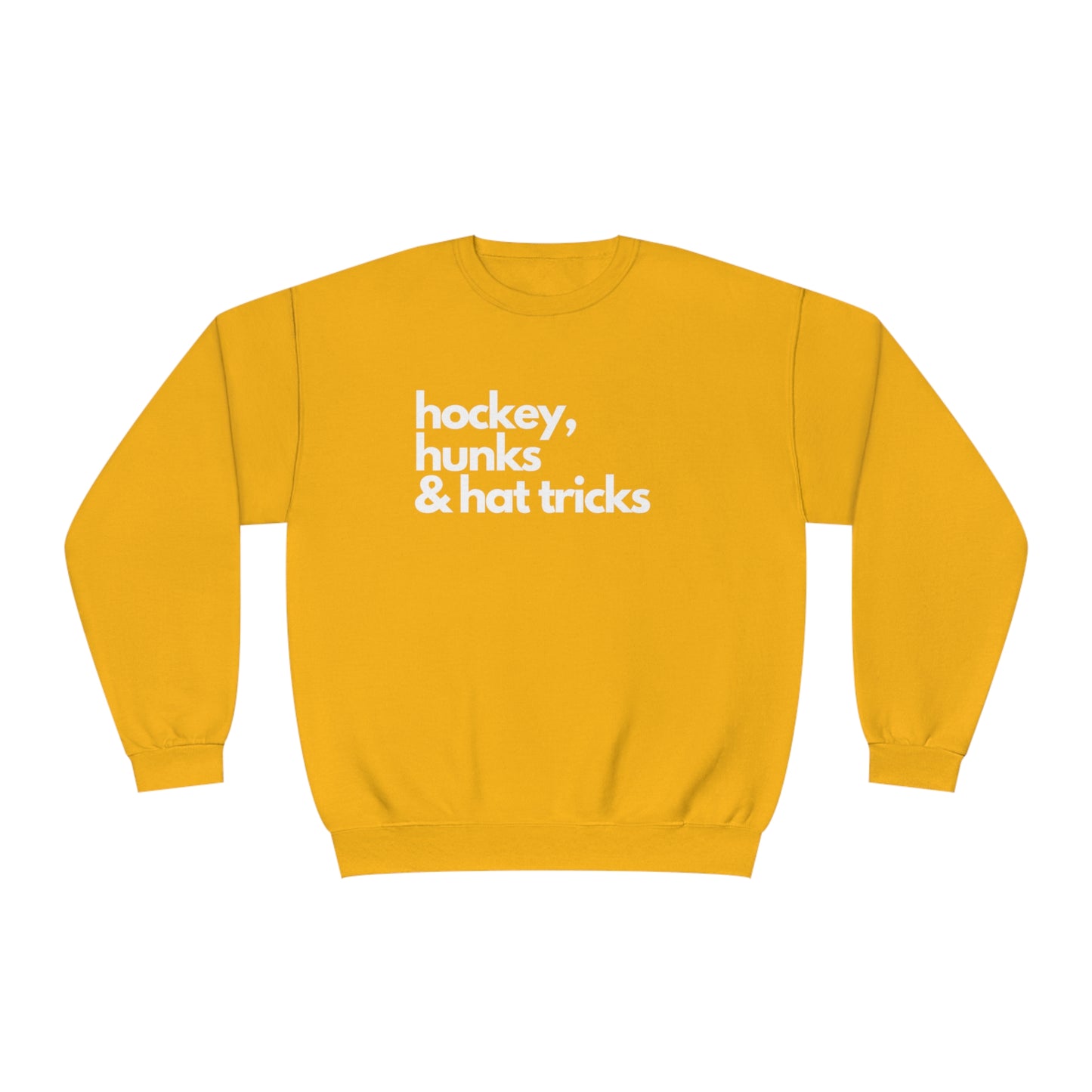 Hockey, Hunks & Hat Tricks Unisex Jerzees Crewneck Sweatshirt