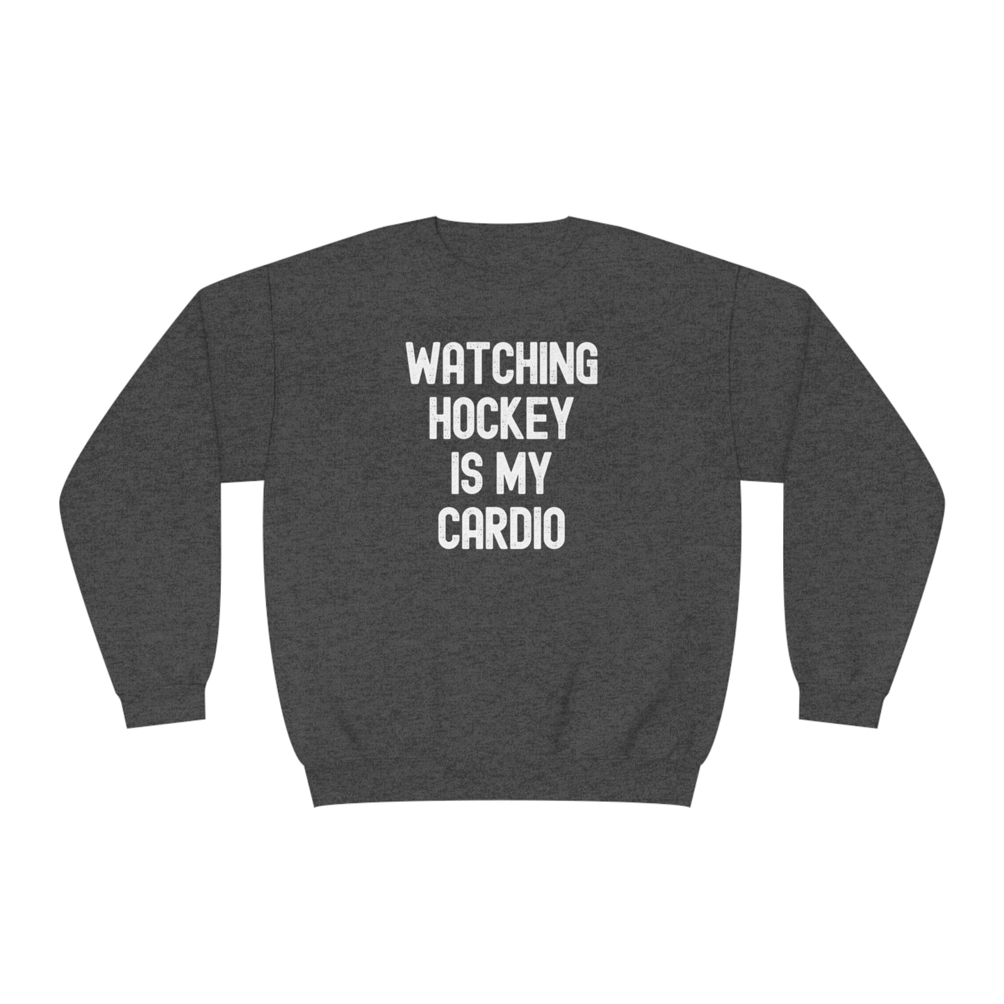 Watching Hockey is My Cardio Unisex Jerzees Crewneck Sweatshirt