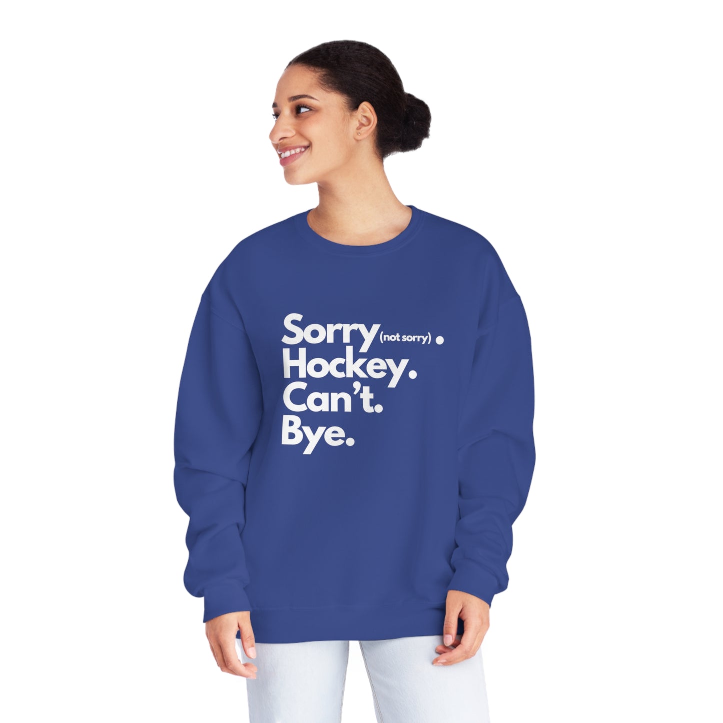 Sorry. Can't Unisex Jerzees Crewneck Sweatshirt