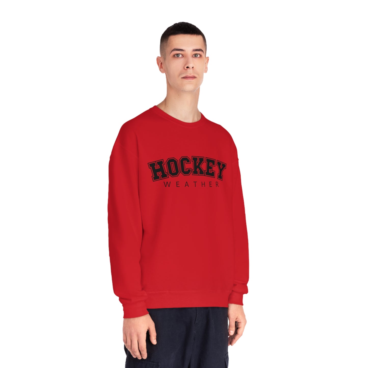 Hockey Weather Unisex Jerzees Crewneck Sweatshirt