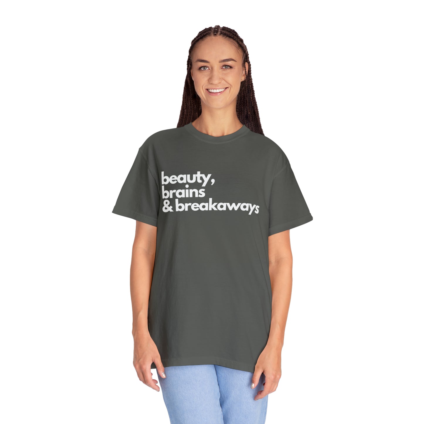 Beauty, Brains & Breakaways Unisex Comfort Colors T-Shirt