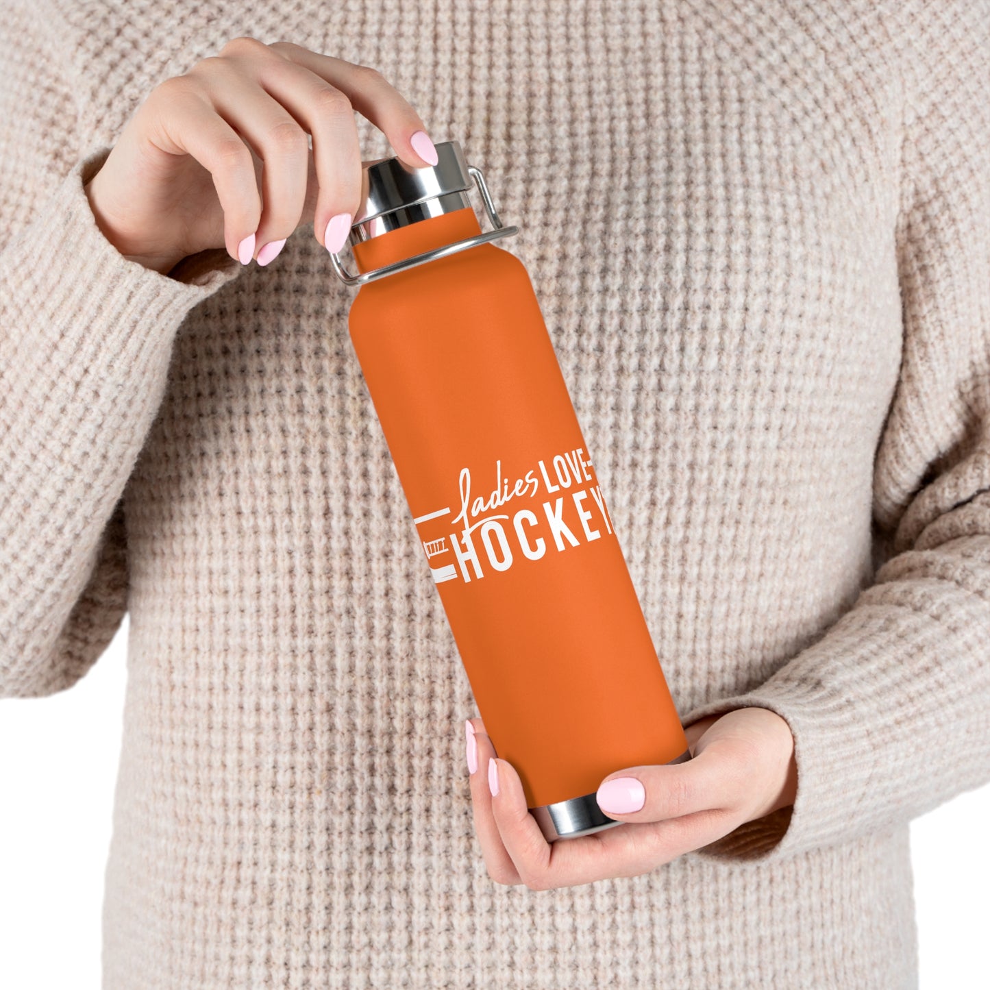 Ladies Love Hockey Too Insulated Bottle, 22oz