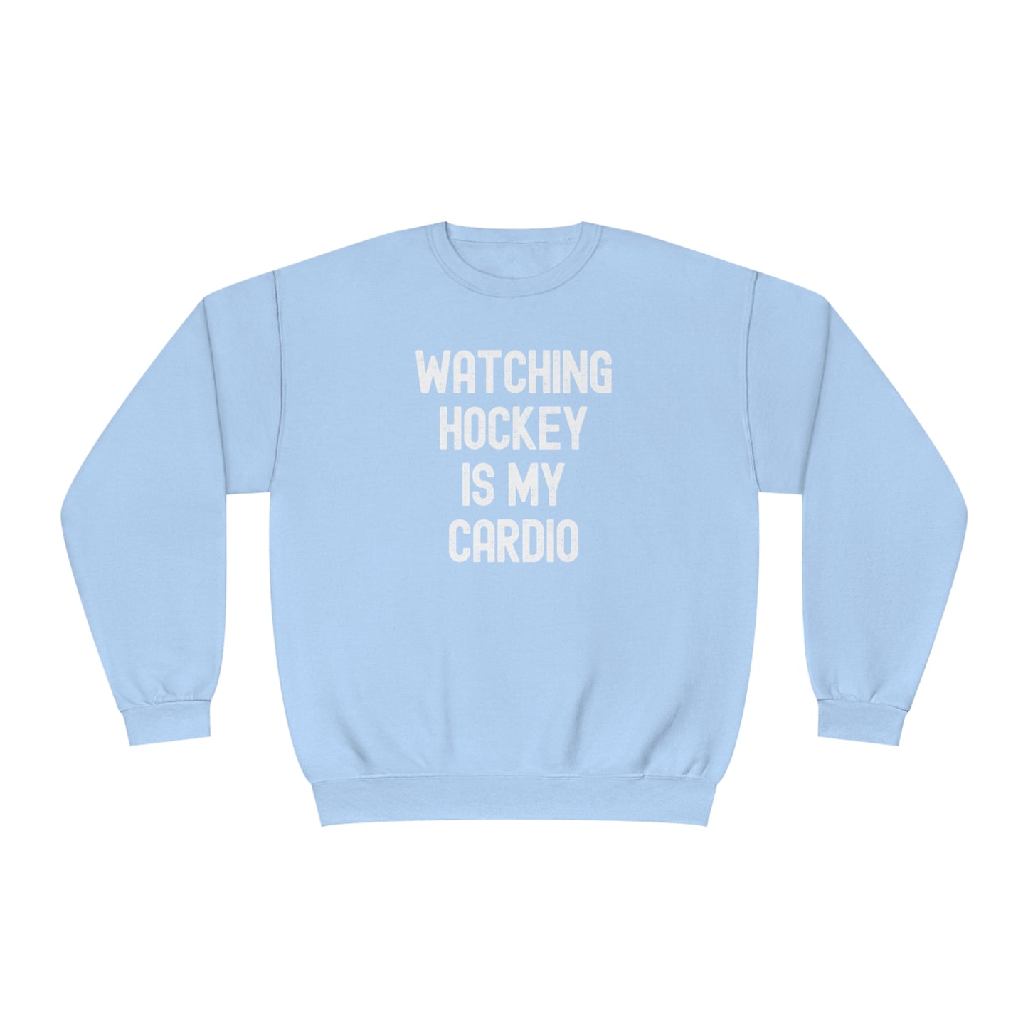 Watching Hockey is My Cardio Unisex Jerzees Crewneck Sweatshirt
