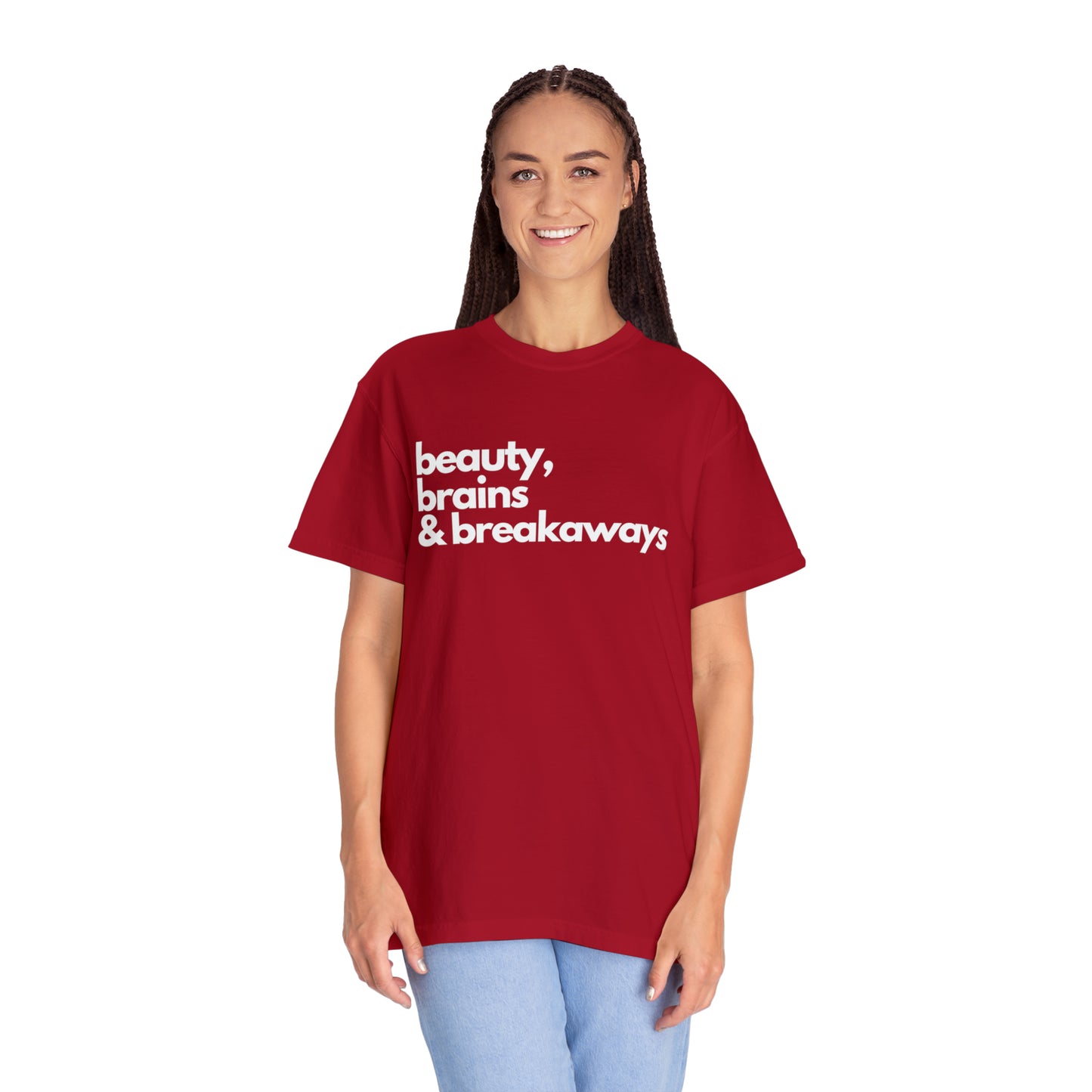 Beauty, Brains & Breakaways Unisex Comfort Colors T-Shirt