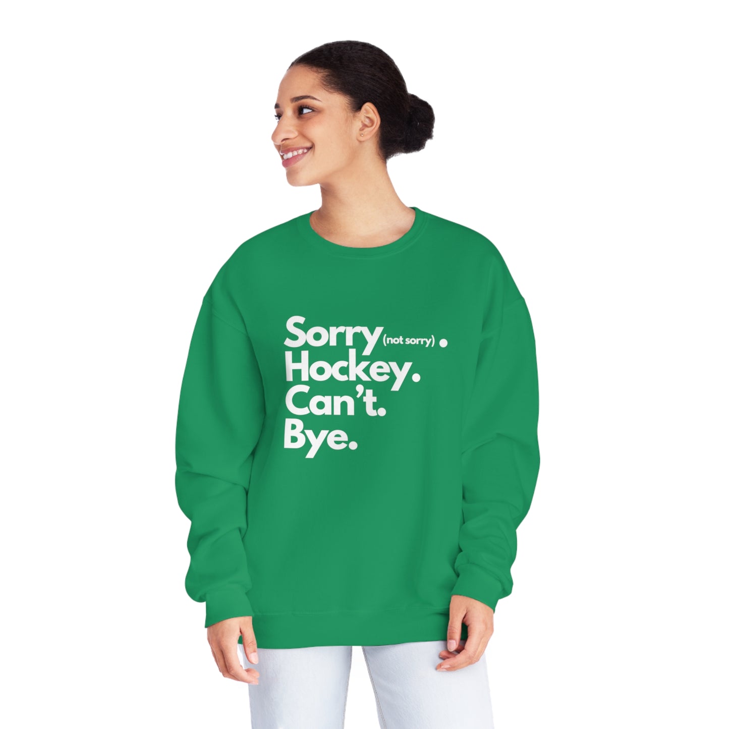 Sorry. Can't Unisex Jerzees Crewneck Sweatshirt