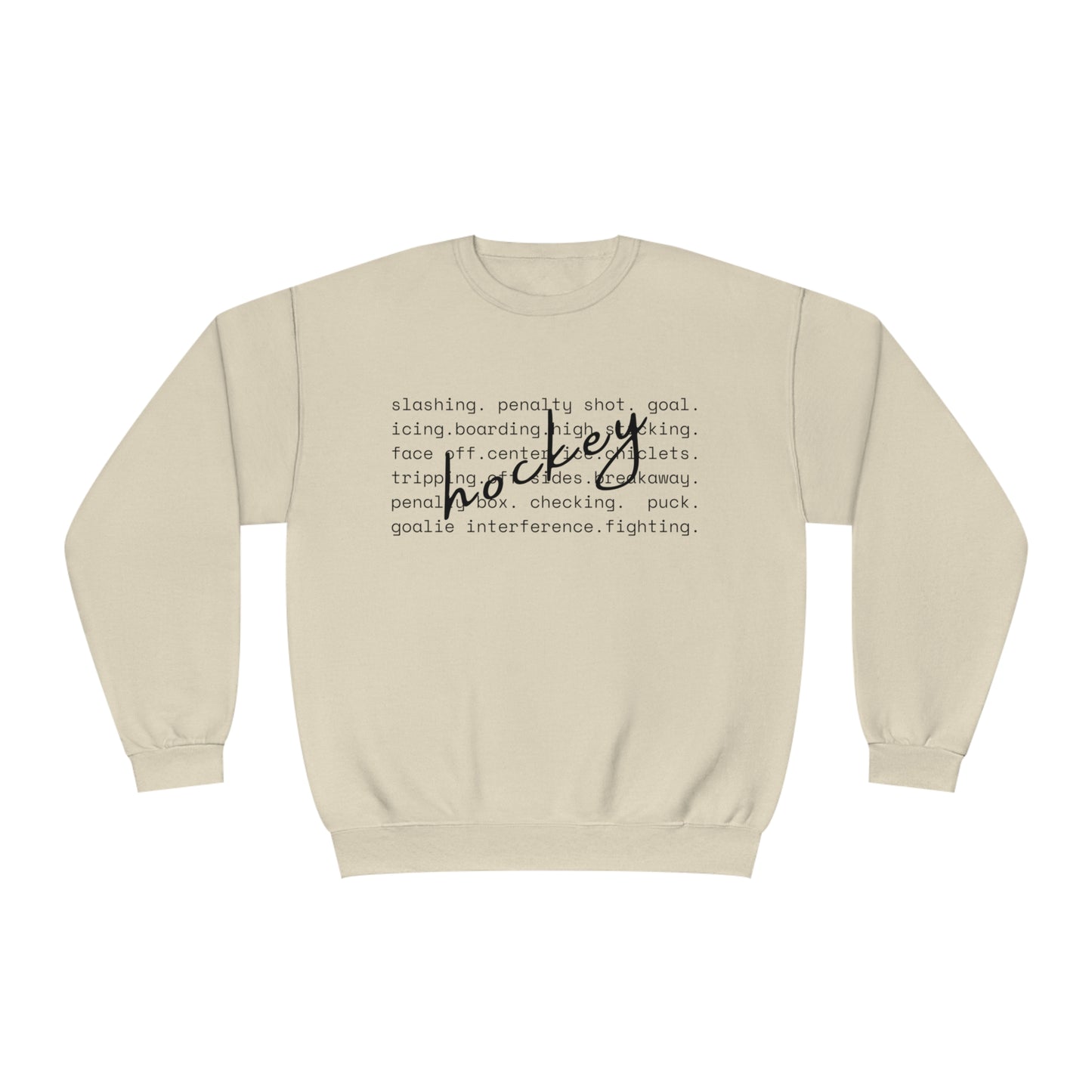Hockey Unisex Jerzees Crewneck Sweatshirt