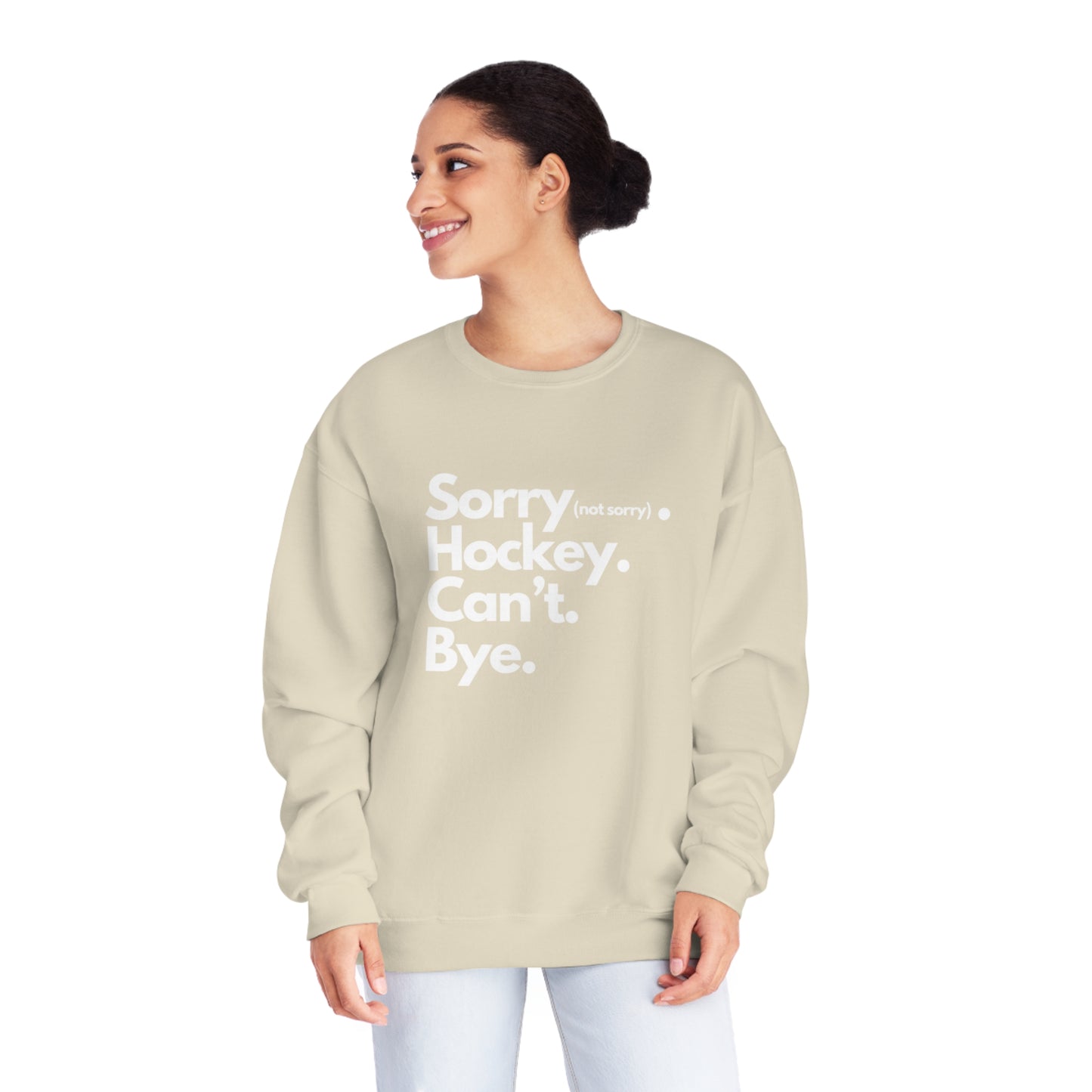 Sorry. Can't Unisex Jerzees Crewneck Sweatshirt