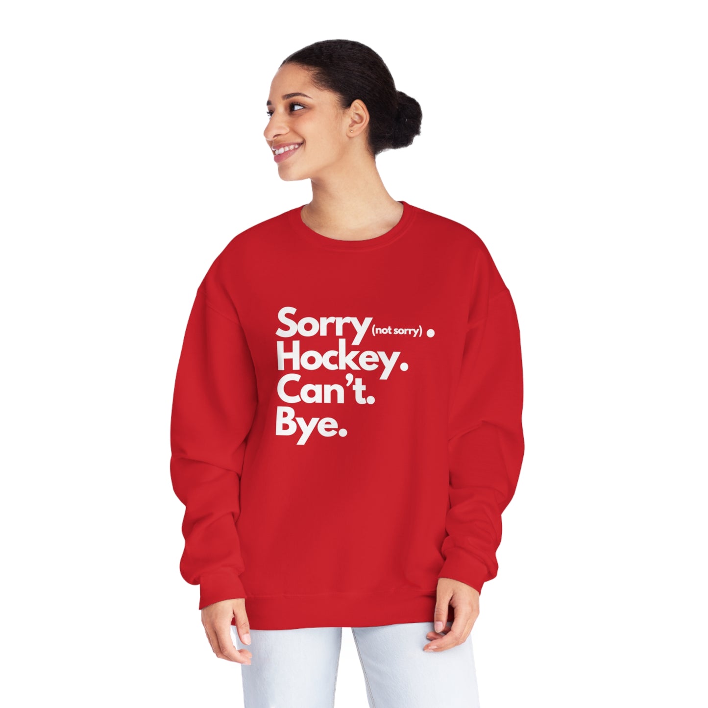 Sorry. Can't Unisex Jerzees Crewneck Sweatshirt