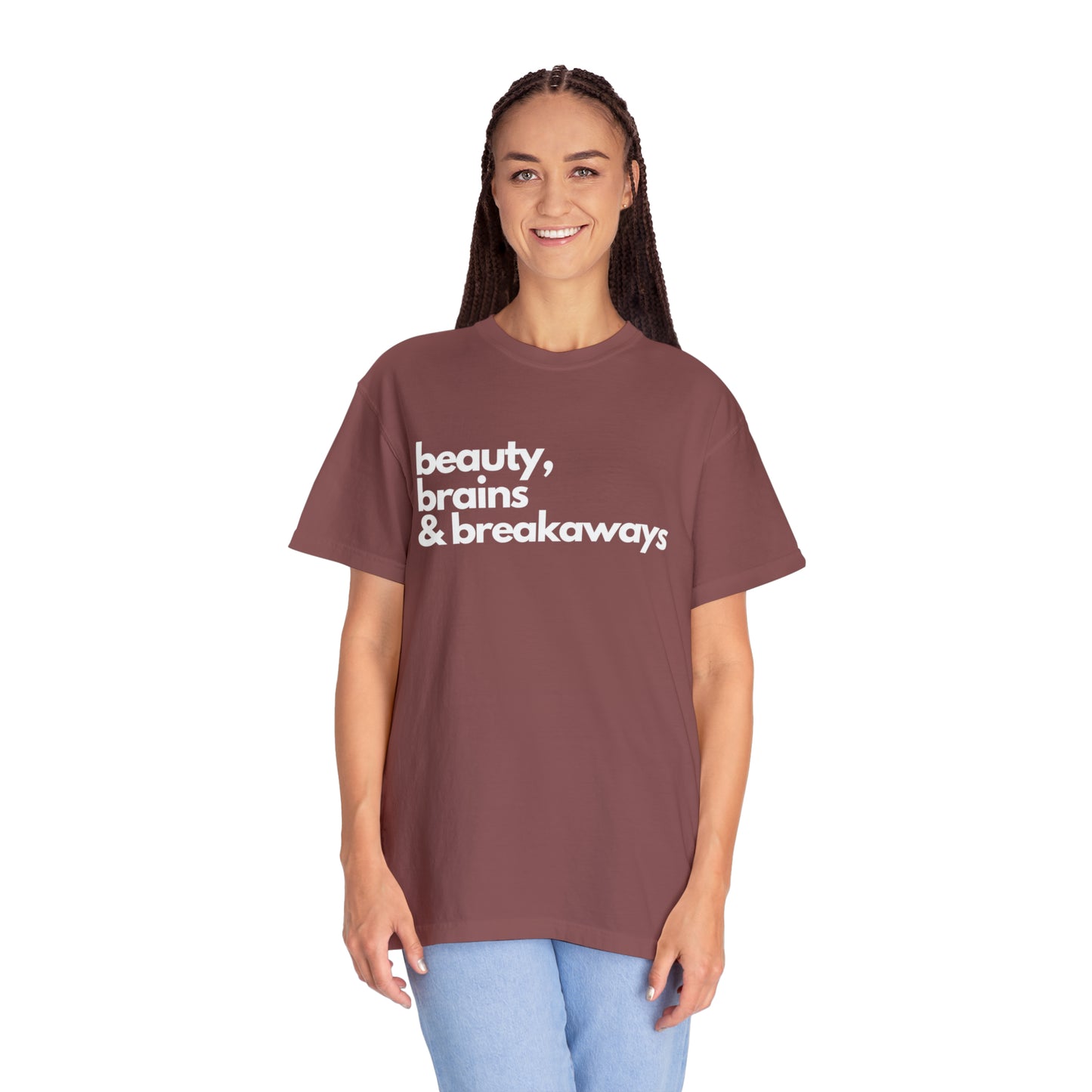 Beauty, Brains & Breakaways Unisex Comfort Colors T-Shirt
