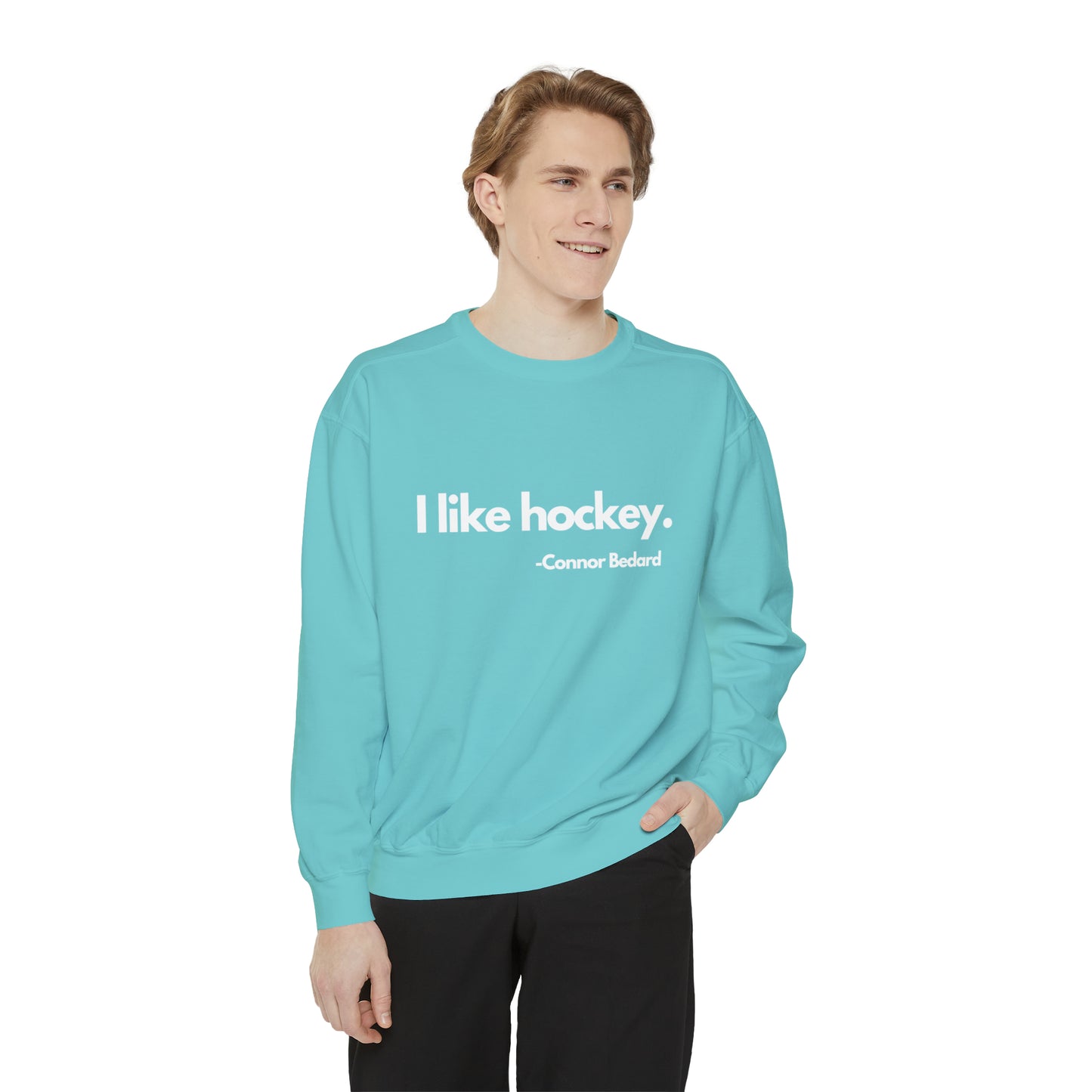 I Like Hockey. Unisex Comfort Colors Sweatshirt