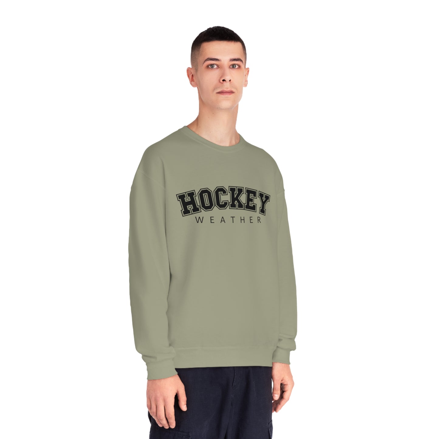 Hockey Weather Unisex Jerzees Crewneck Sweatshirt