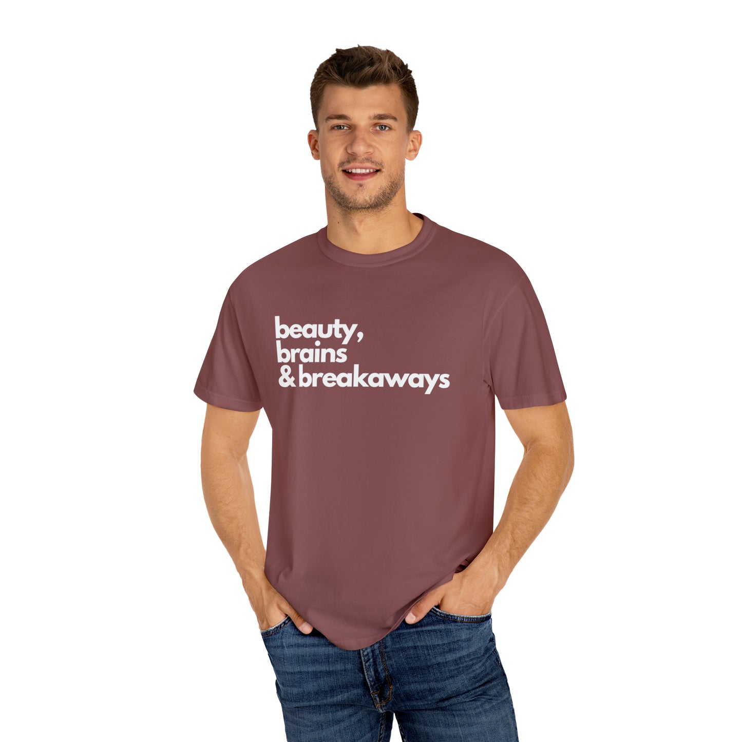 Beauty, Brains & Breakaways Unisex Comfort Colors T-Shirt