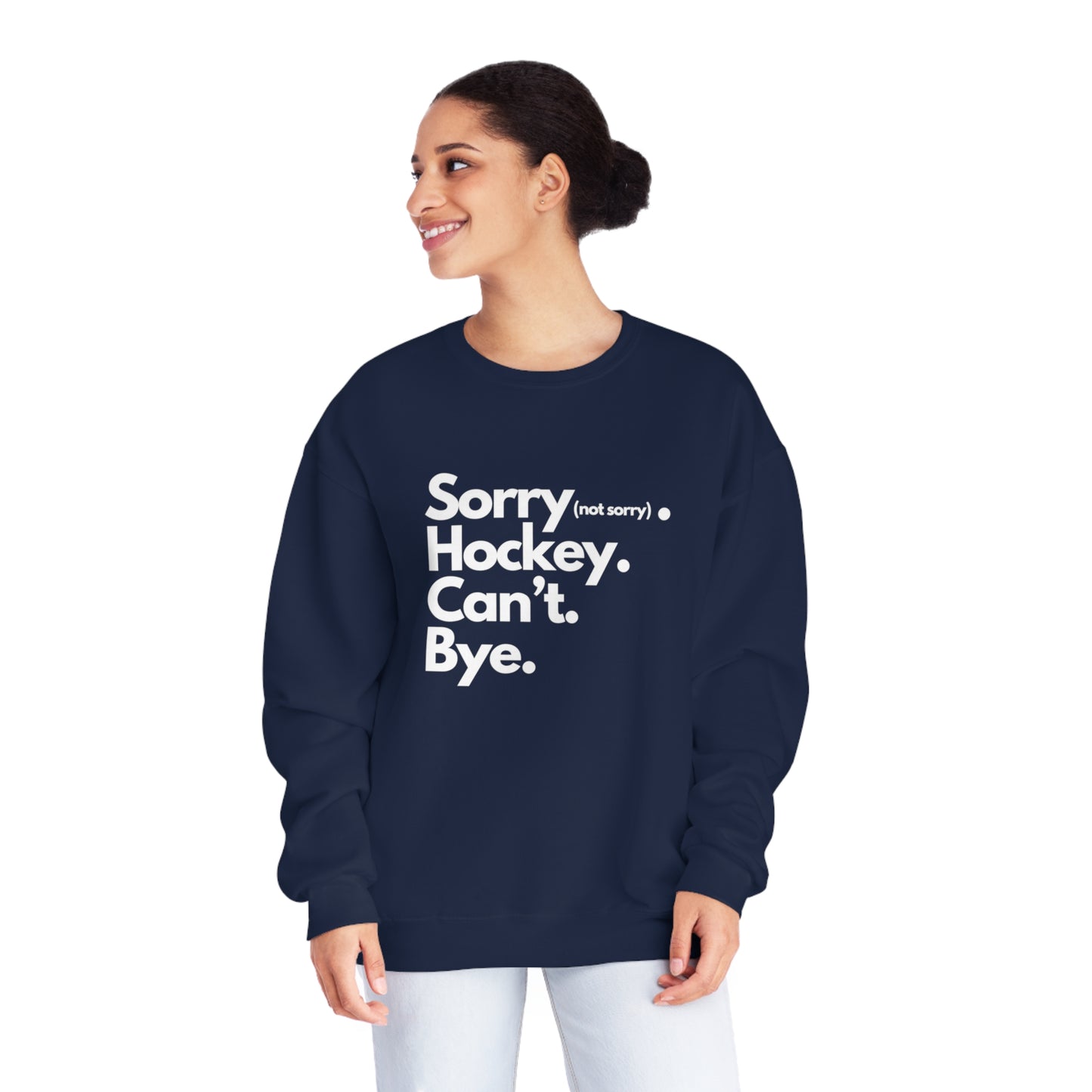 Sorry. Can't Unisex Jerzees Crewneck Sweatshirt