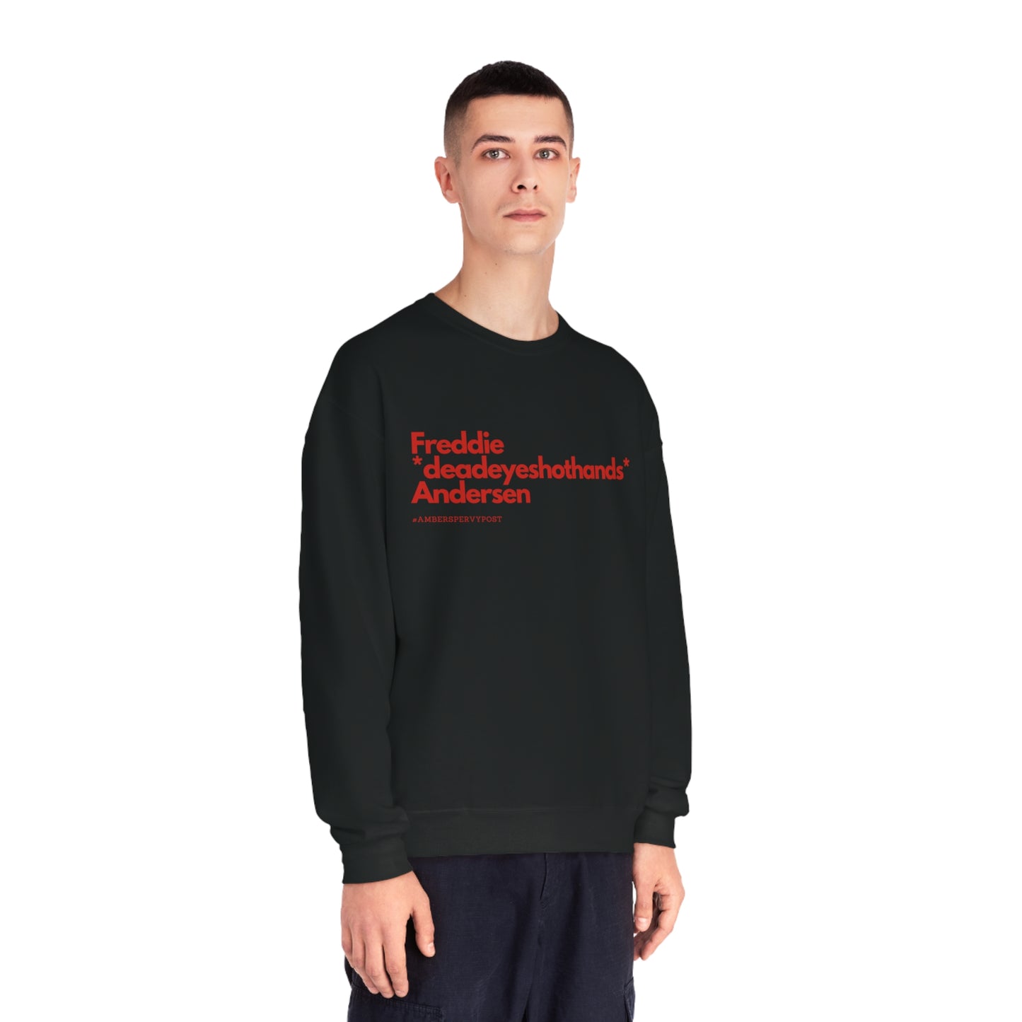 Freddie *deadeyeshothands* Andersen Unisex Jerzees Crewneck Sweatshirt