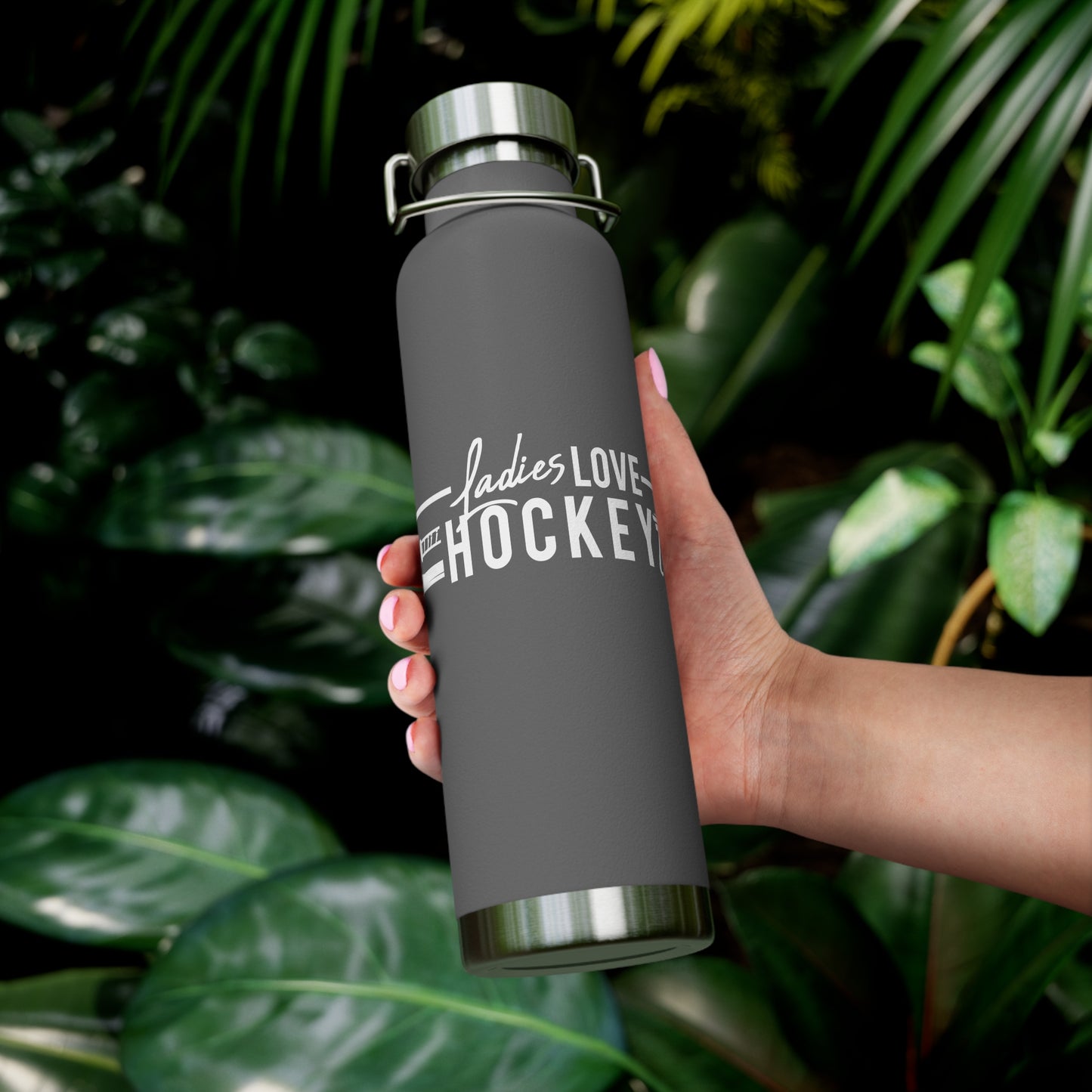 Ladies Love Hockey Too Insulated Bottle, 22oz