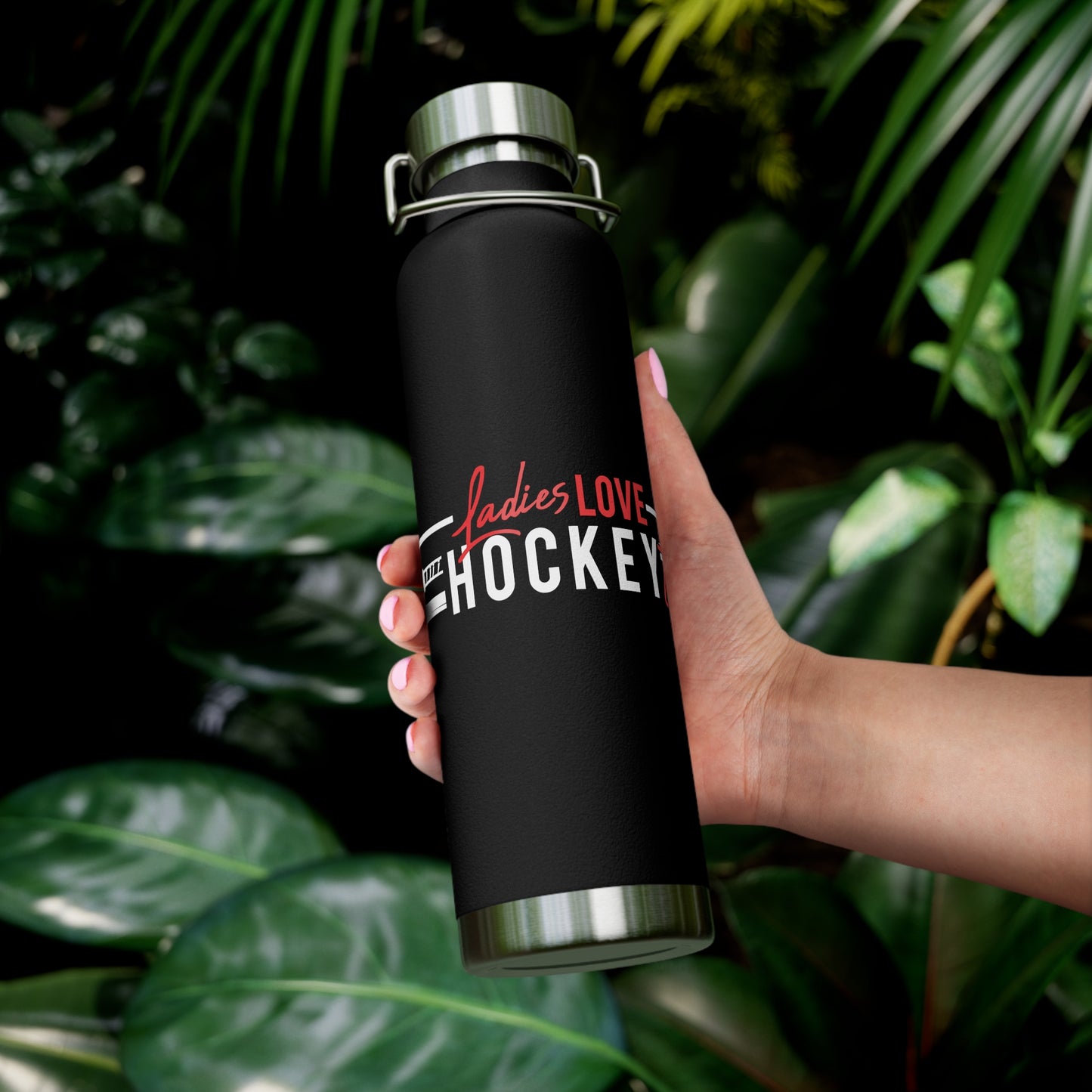 Ladies Love Hockey Too Insulated Bottle, 22oz
