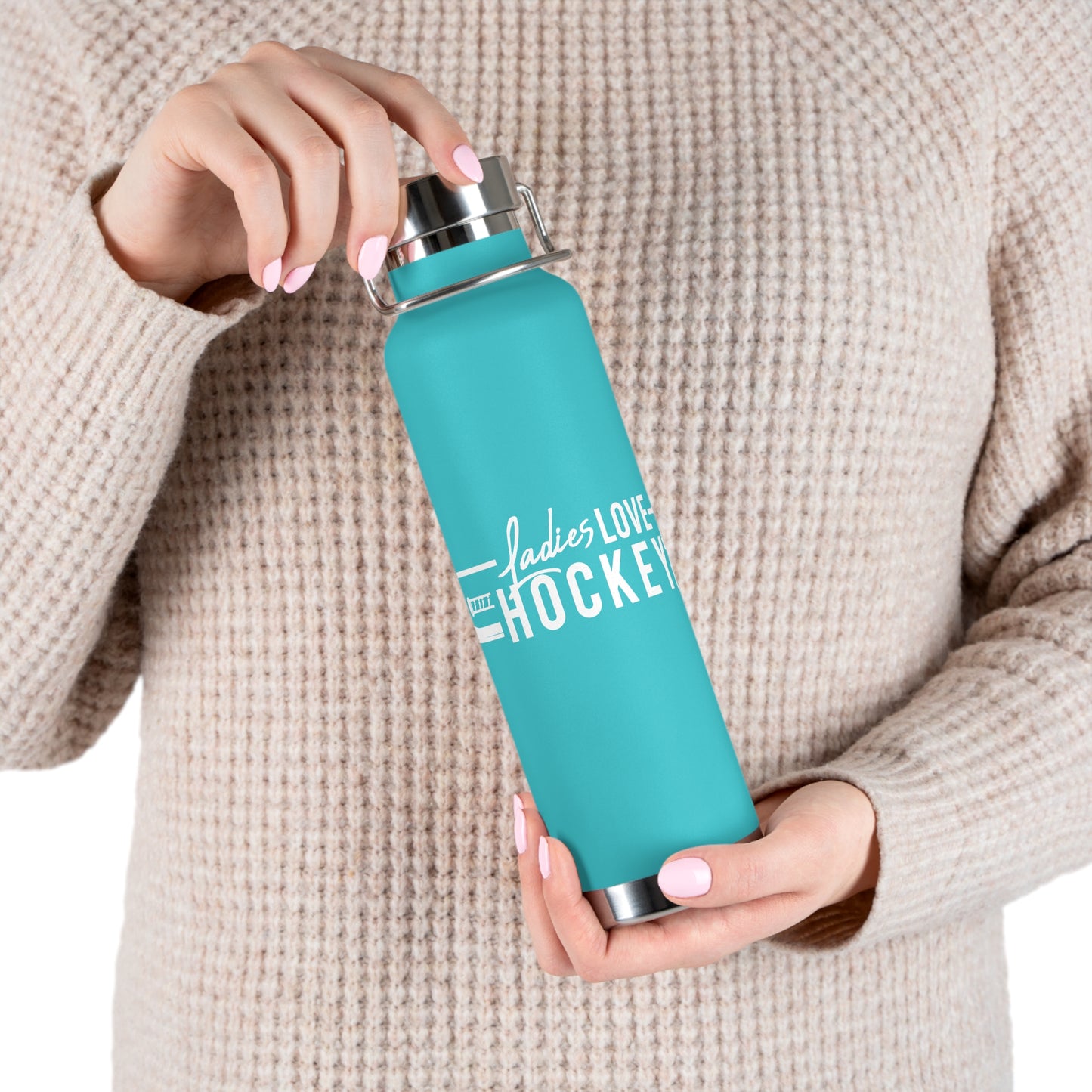 Ladies Love Hockey Too Insulated Bottle, 22oz