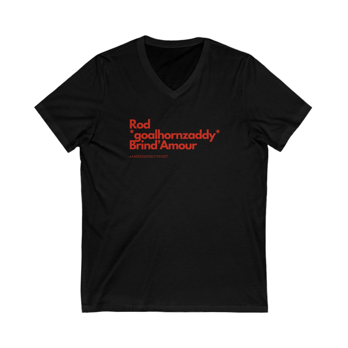 Rod *goalhornzaddy* Brind'Amour Unisex Bella +Canvas Short Sleeve V-Neck Tee