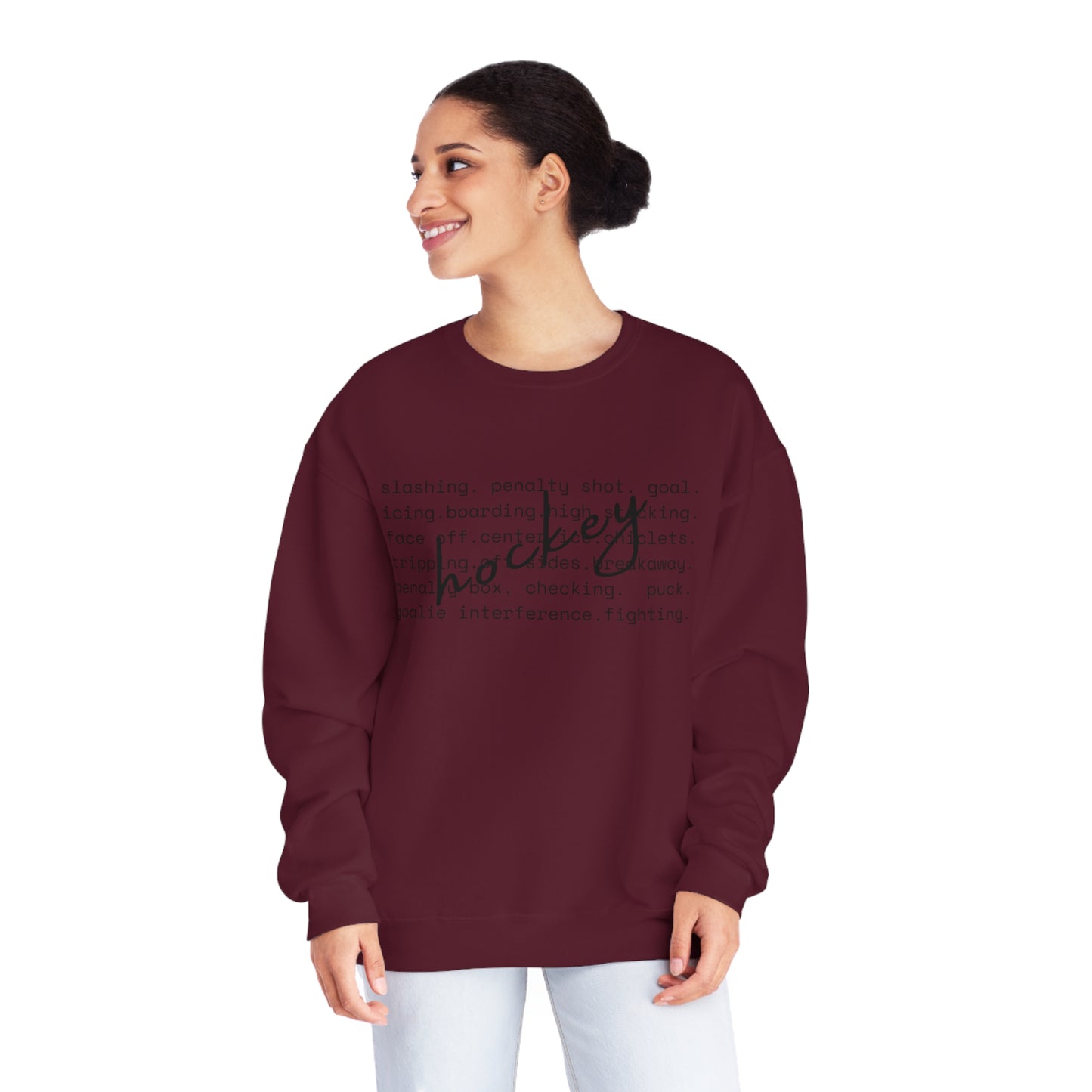 Hockey Unisex Jerzees Crewneck Sweatshirt