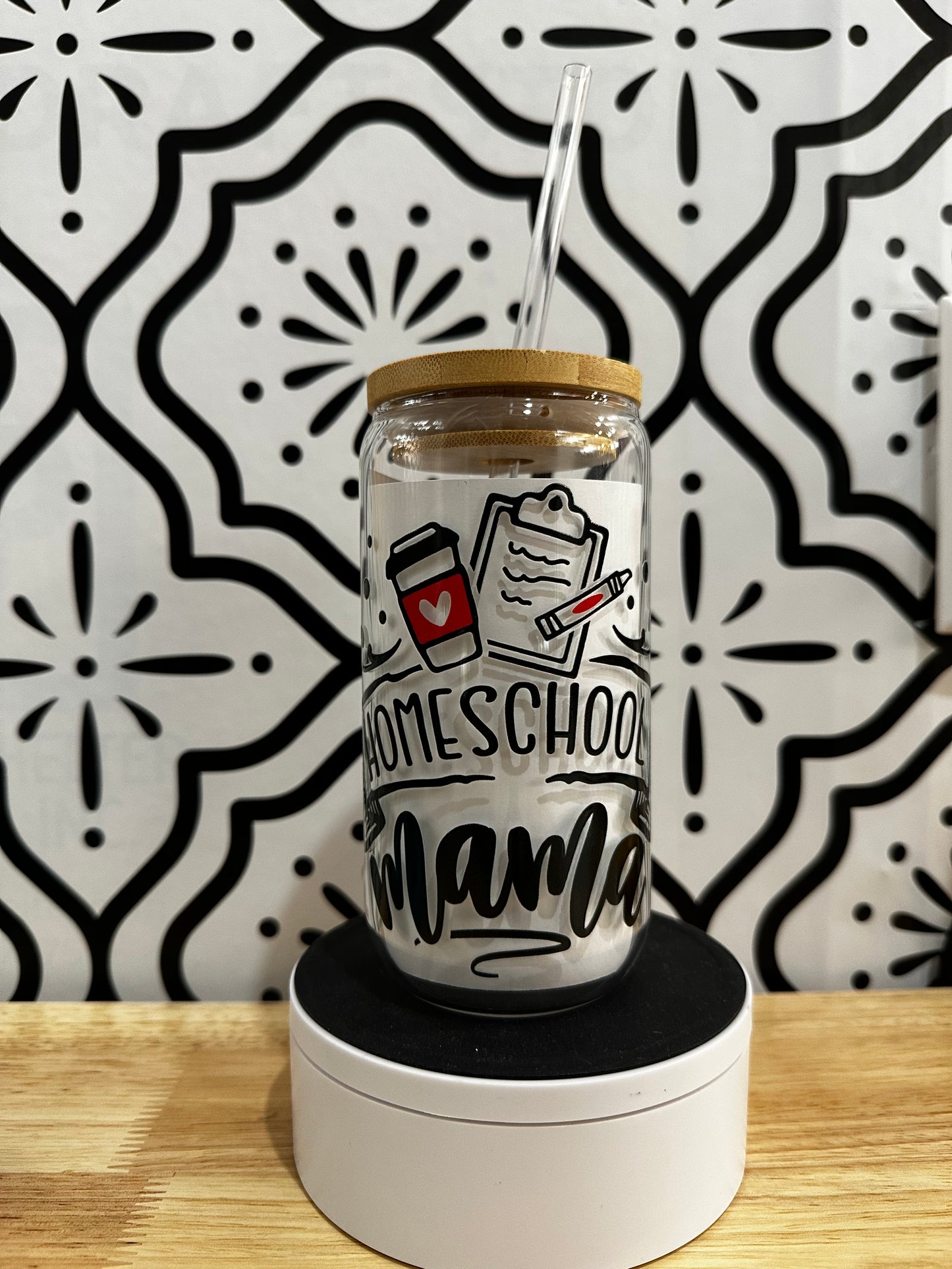 Homeschool Mama Libby Glass 16oz |Clearance