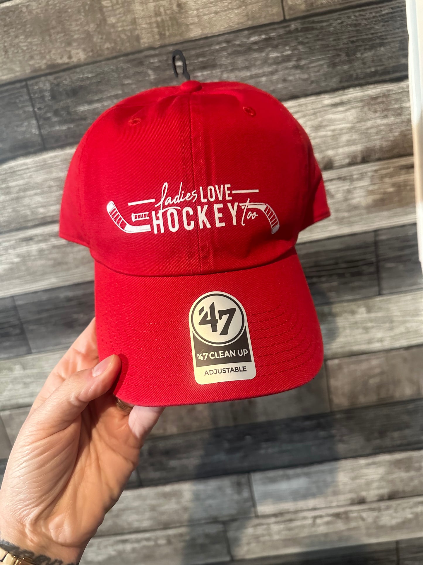 Ladies Love Hockey Too 47 Clean Up Adjustable Hat