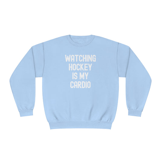 Watching Hockey is My Cardio Unisex Jerzees Crewneck Sweatshirt