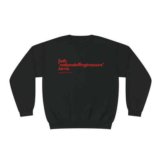 Seth *nationaleffingtreasure* Jarvis Unisex Jerzees Crewneck Sweatshirt