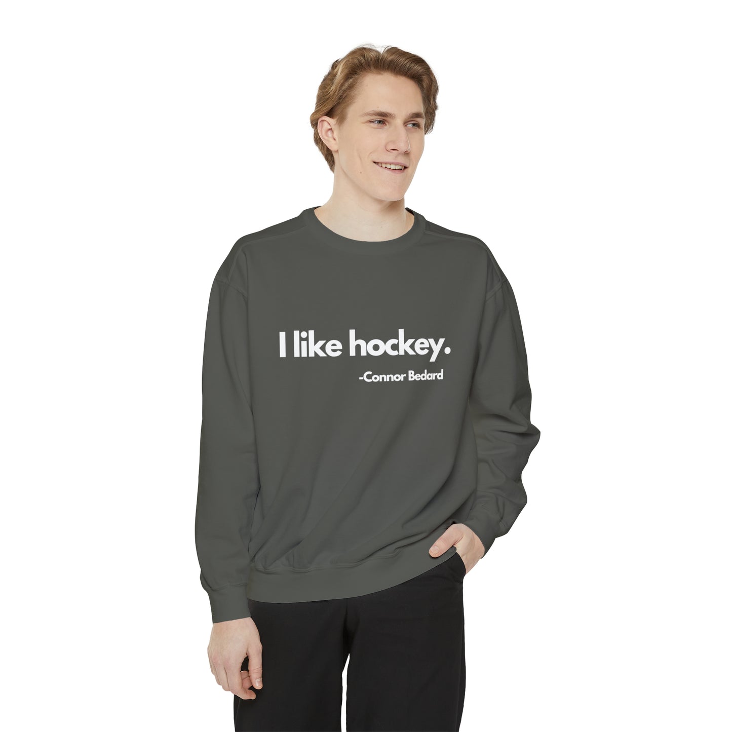 I Like Hockey. Unisex Comfort Colors Sweatshirt