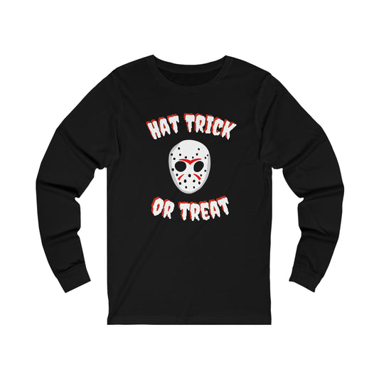 Hat Trick or Treat Mask Unisex Bella + Canvas Long Sleeve Tee