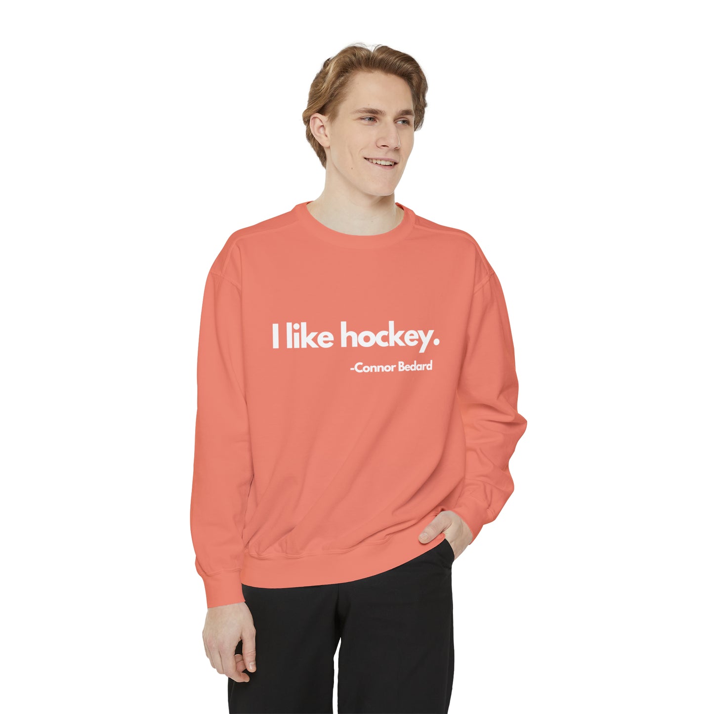 I Like Hockey. Unisex Comfort Colors Sweatshirt