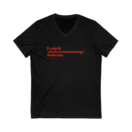 Frederik *darkromanceenergy* Andersen Unisex Jersey Bella + Canvas V-Neck Tee