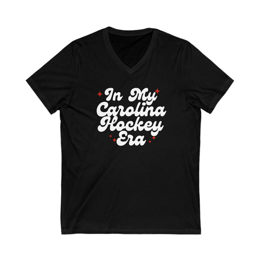 Carolina Hockey Era Unisex Bella + Canvas Short Sleeve V-Neck Tee