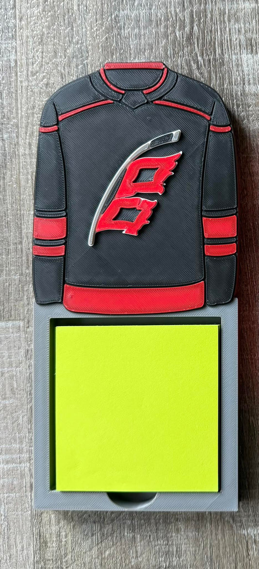 Hockey Jersey Post-it Note Holder with Stencil – 3D Printed Desk Organizer