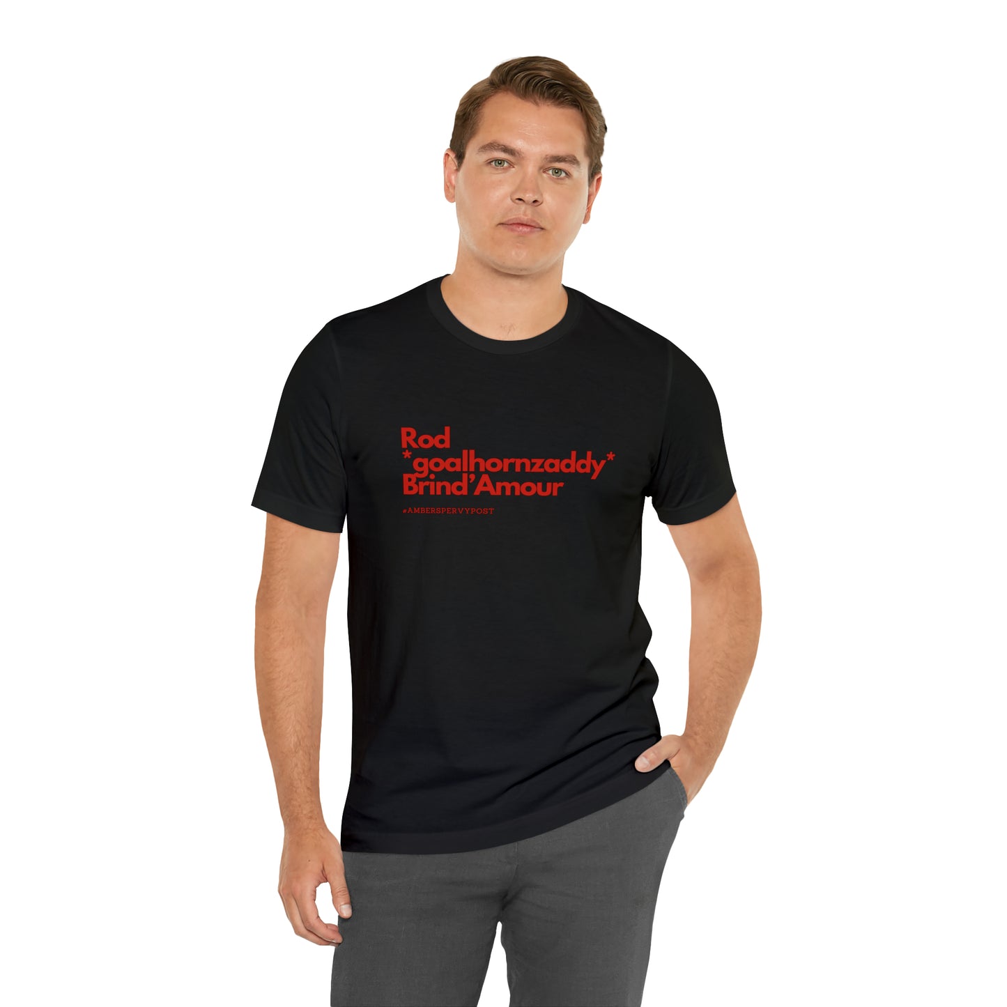 Rod *goalhornzaddy* Brind'Amour Unisex Jersey Short Sleeve Tee