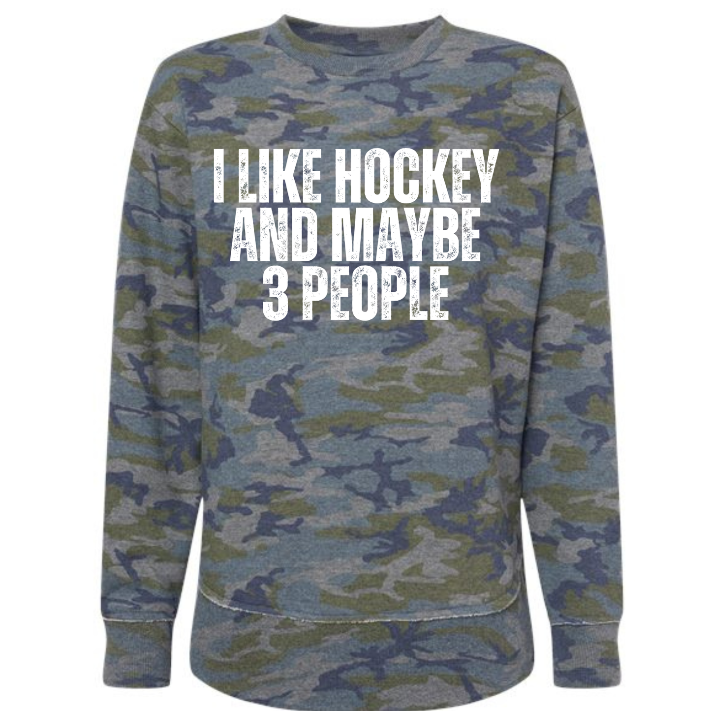I Like Hockey Vintage Crewneck Sweatshirt