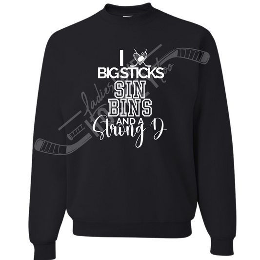 I Love Big Sticks Crewneck Sweatshirt