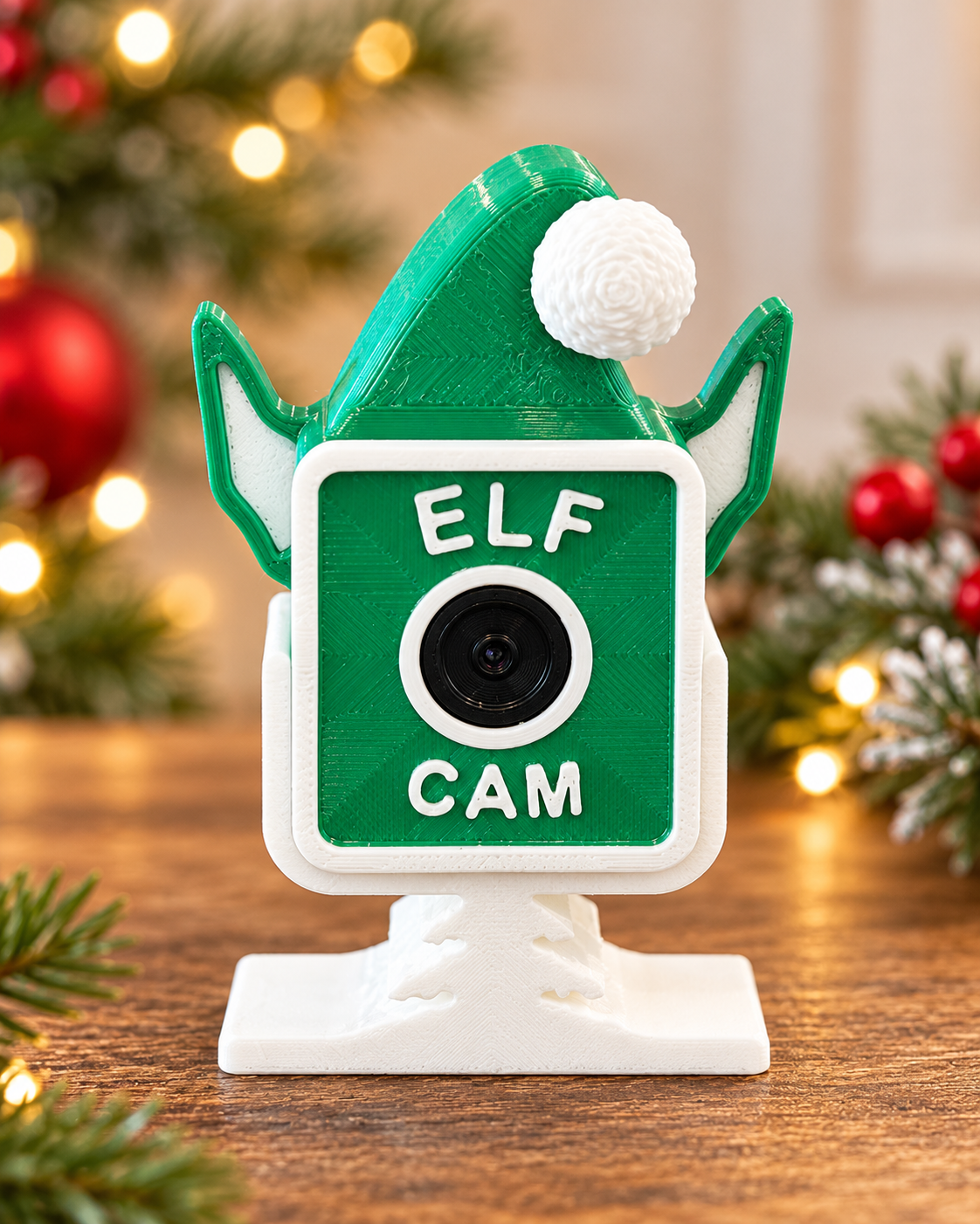 Santa Cam & Elf Cam 3D Printed Christmas Decorations