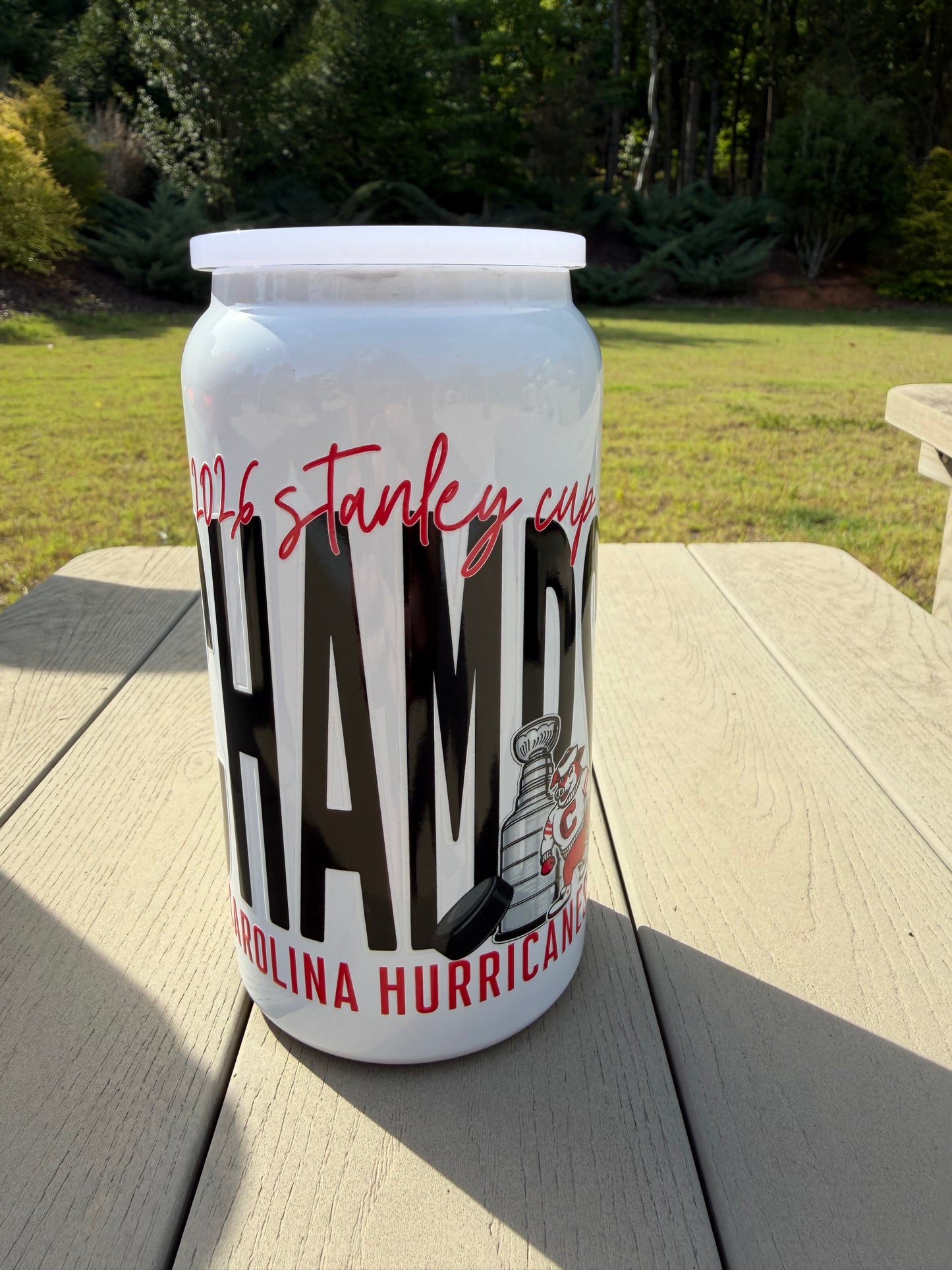 Hogged Out Champs Steel Can Cup