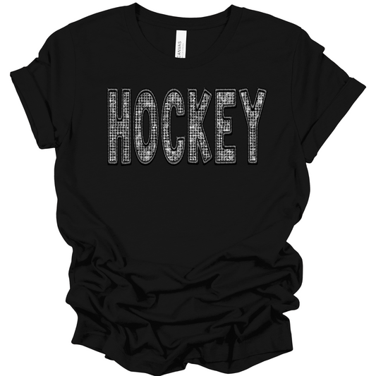 Faux Rhinestone Hockey Shirt