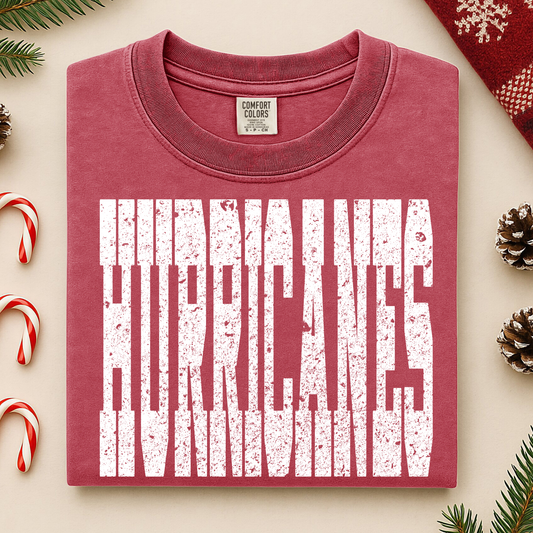*COMFORT COLORS* Hurricanes Oversized Distressed