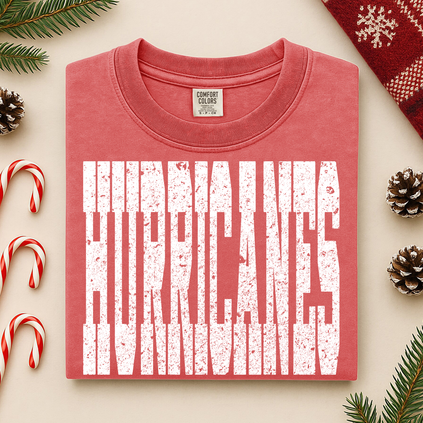*COMFORT COLORS* Hurricanes Oversized Distressed