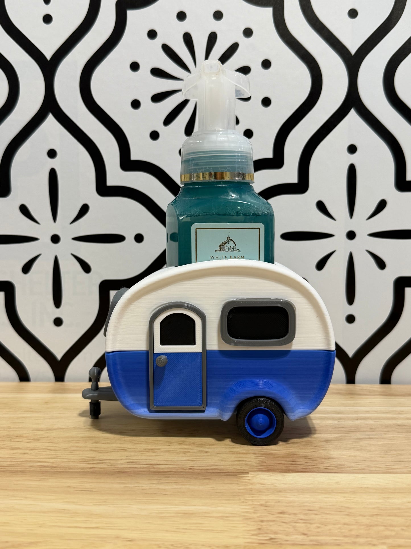 Camper Foaming Soap Holder – Fits Select 8.75 fl oz Bottles – 3D Printed Bathroom Decor