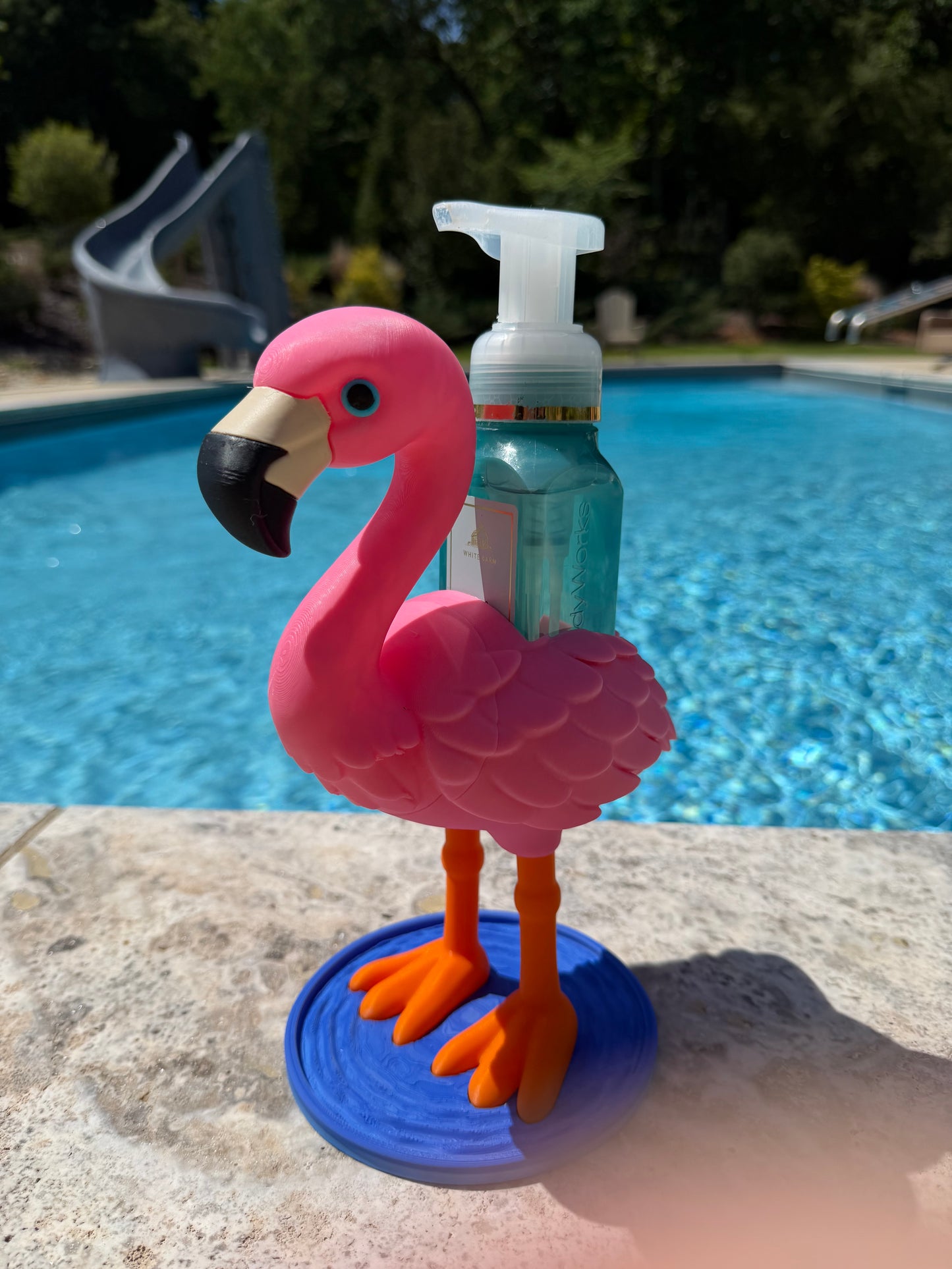 3D Printed Flamingo Foaming Soap Holder | Bathroom Counter Organizer