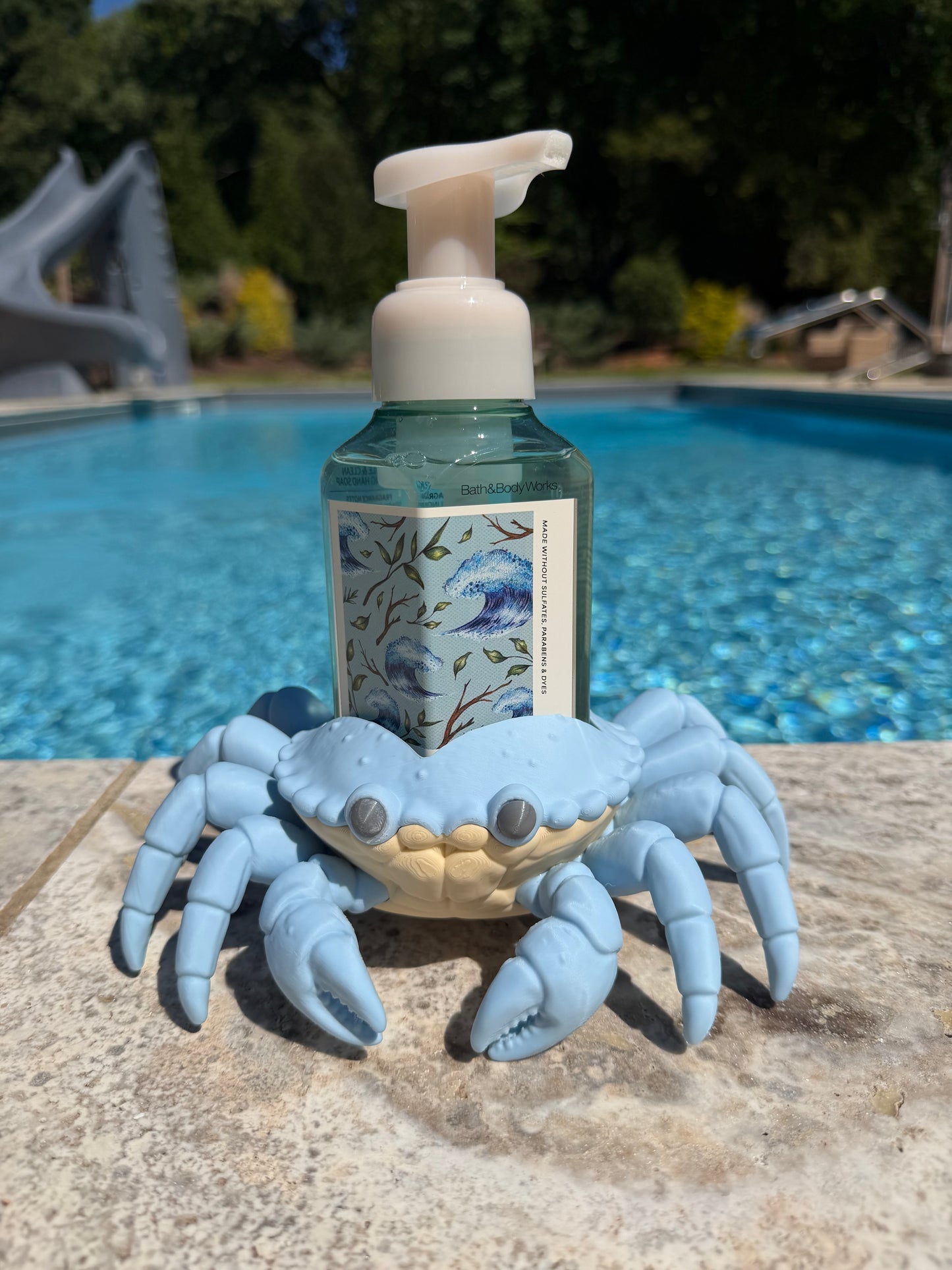 3D Printed Coastal Crab Foaming Soap Holder | Beach House Bathroom Décor