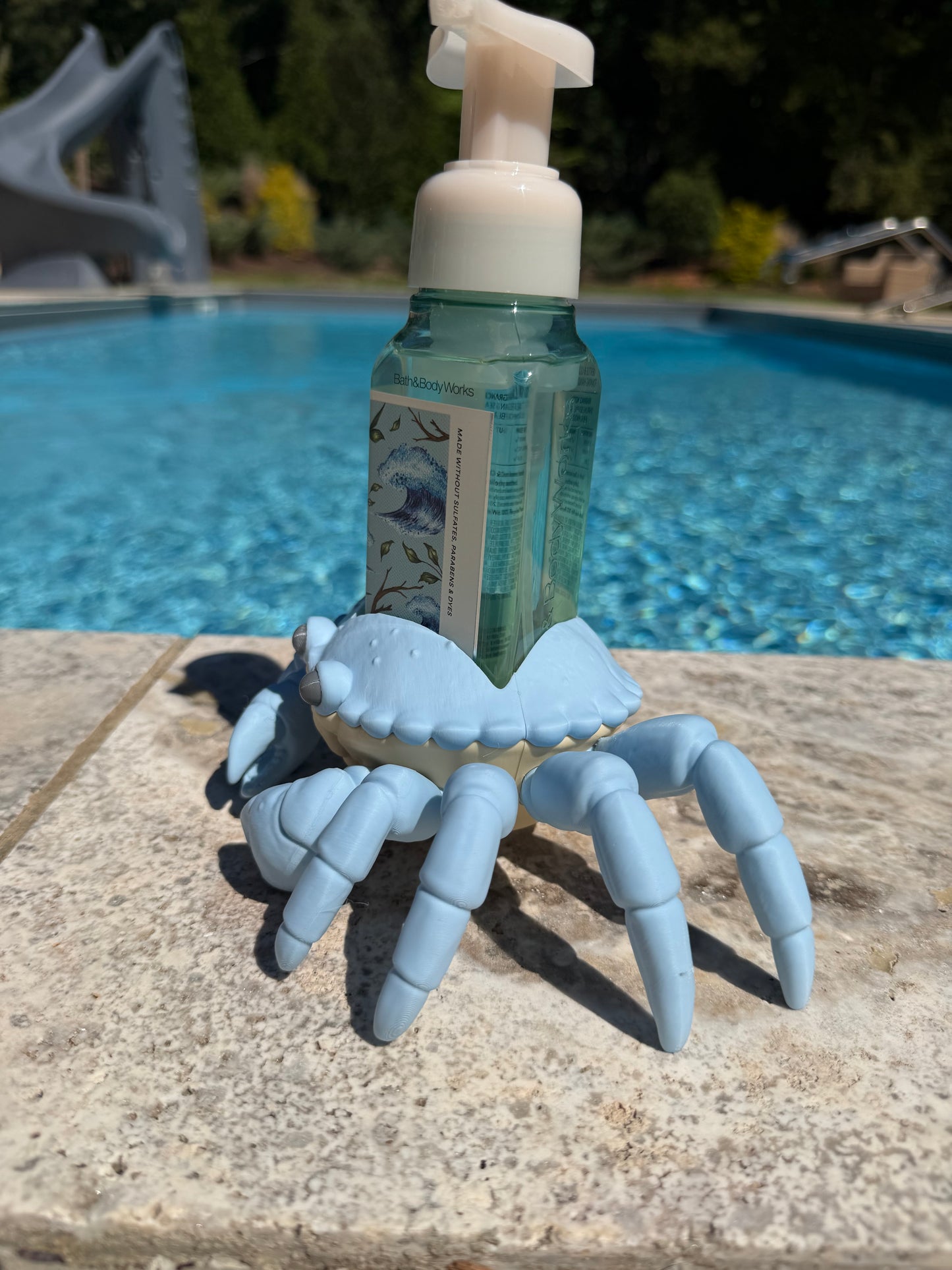 3D Printed Coastal Crab Foaming Soap Holder | Beach House Bathroom Décor