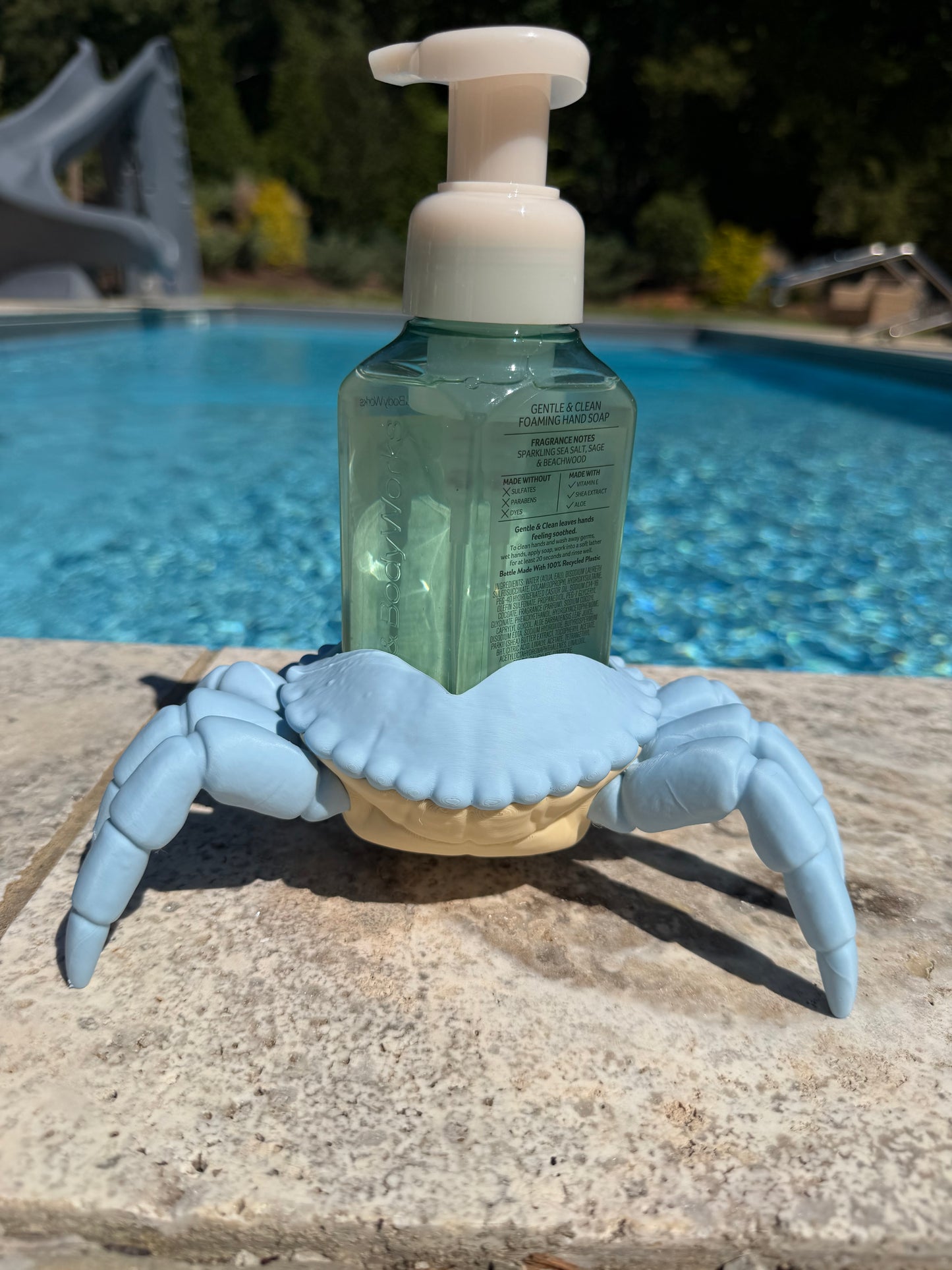 3D Printed Coastal Crab Foaming Soap Holder | Beach House Bathroom Décor