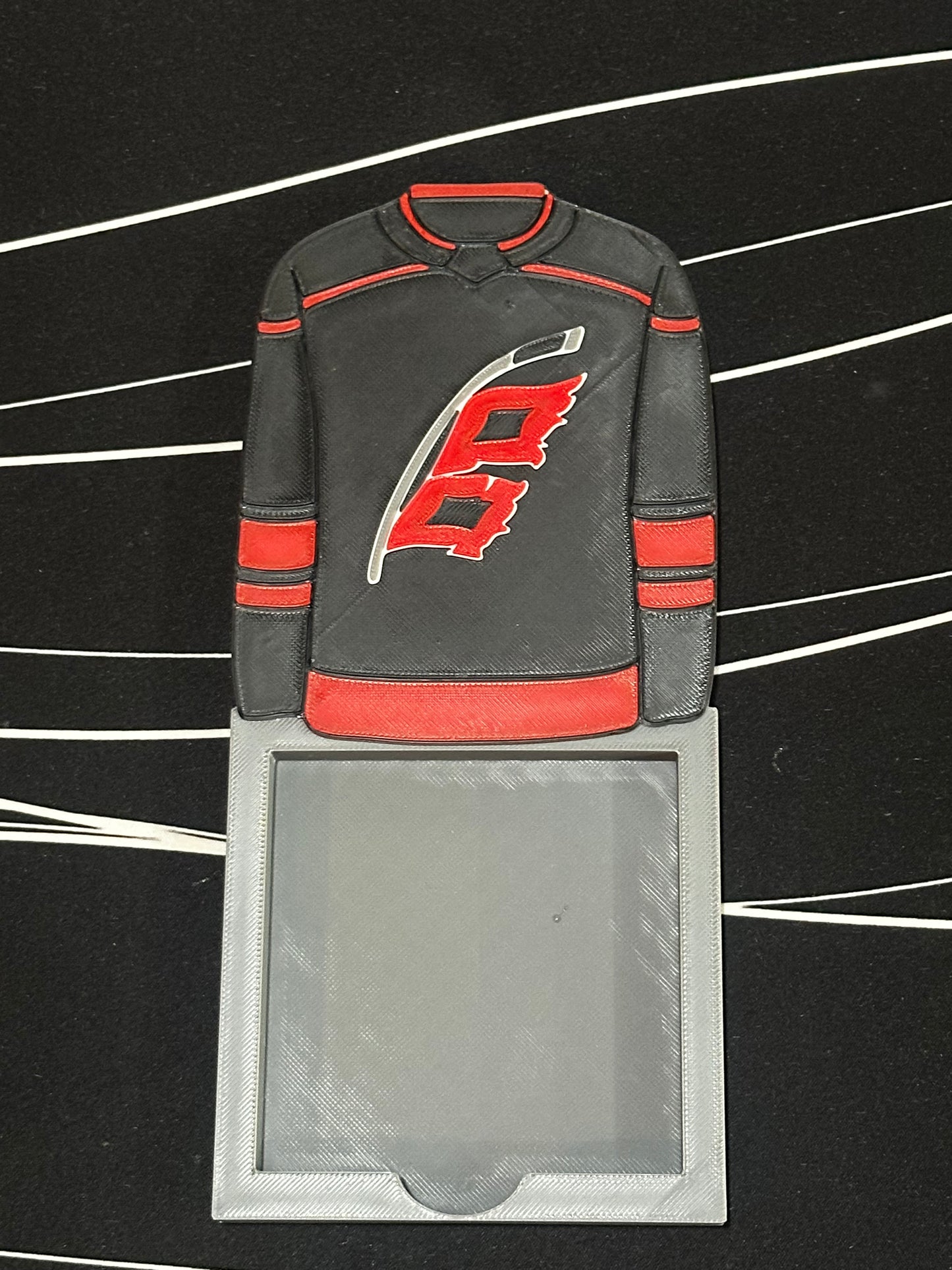 Hockey Jersey Post-it Note Holder with Stencil – 3D Printed Desk Organizer