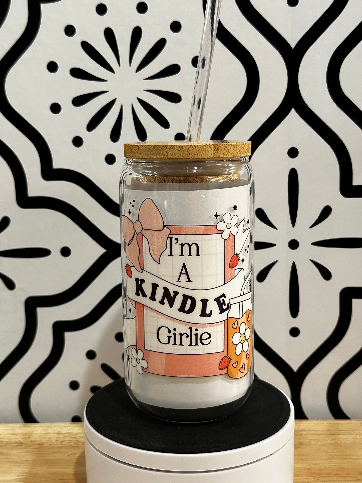 I'm A Kindle Girlie Libby Glass 16oz  Reader Gift  Clearance