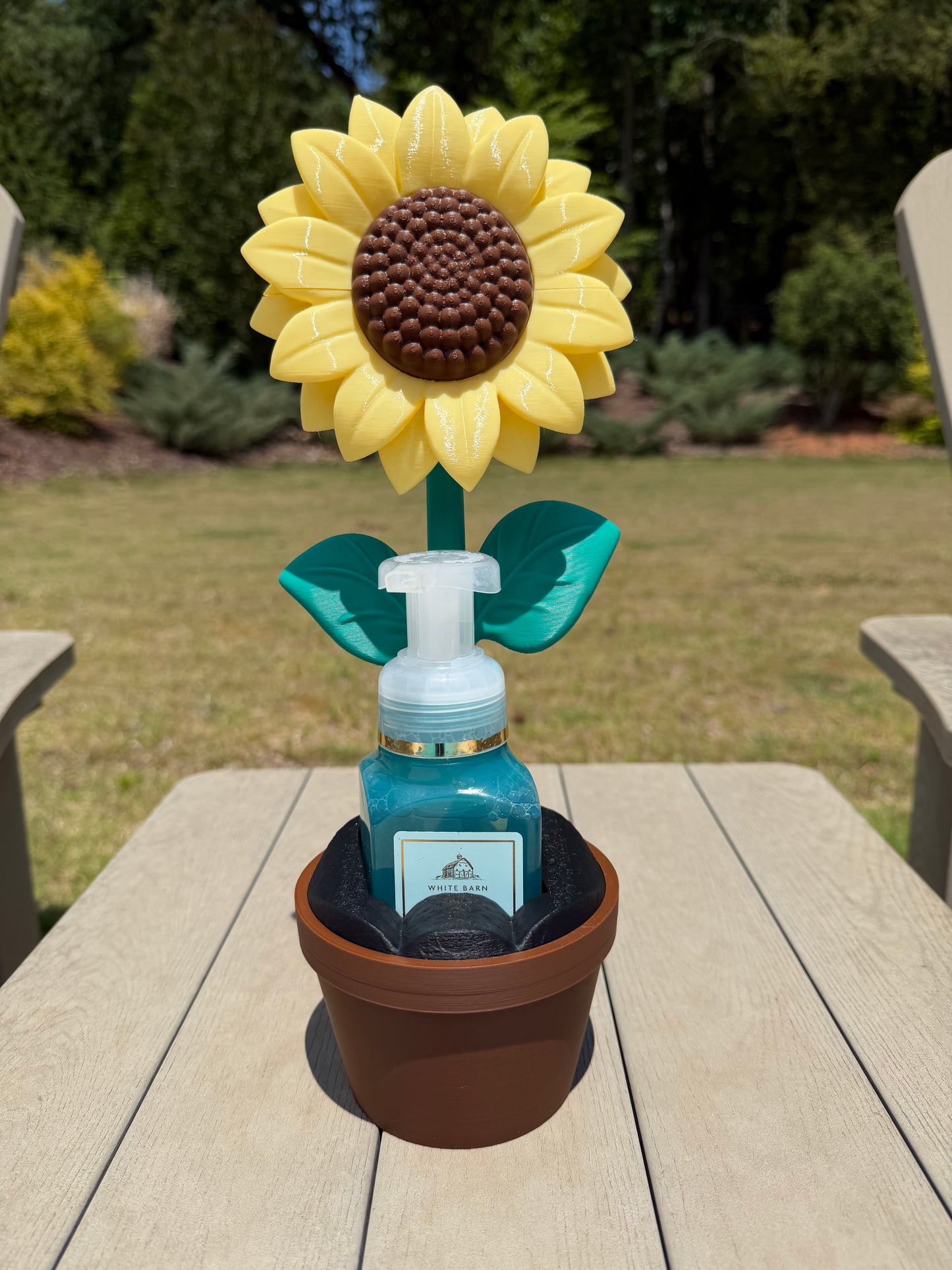 3D Printed Sunflower & Daisy Foaming Soap Holder Fits Bath & Body Works Style Soap Bottles